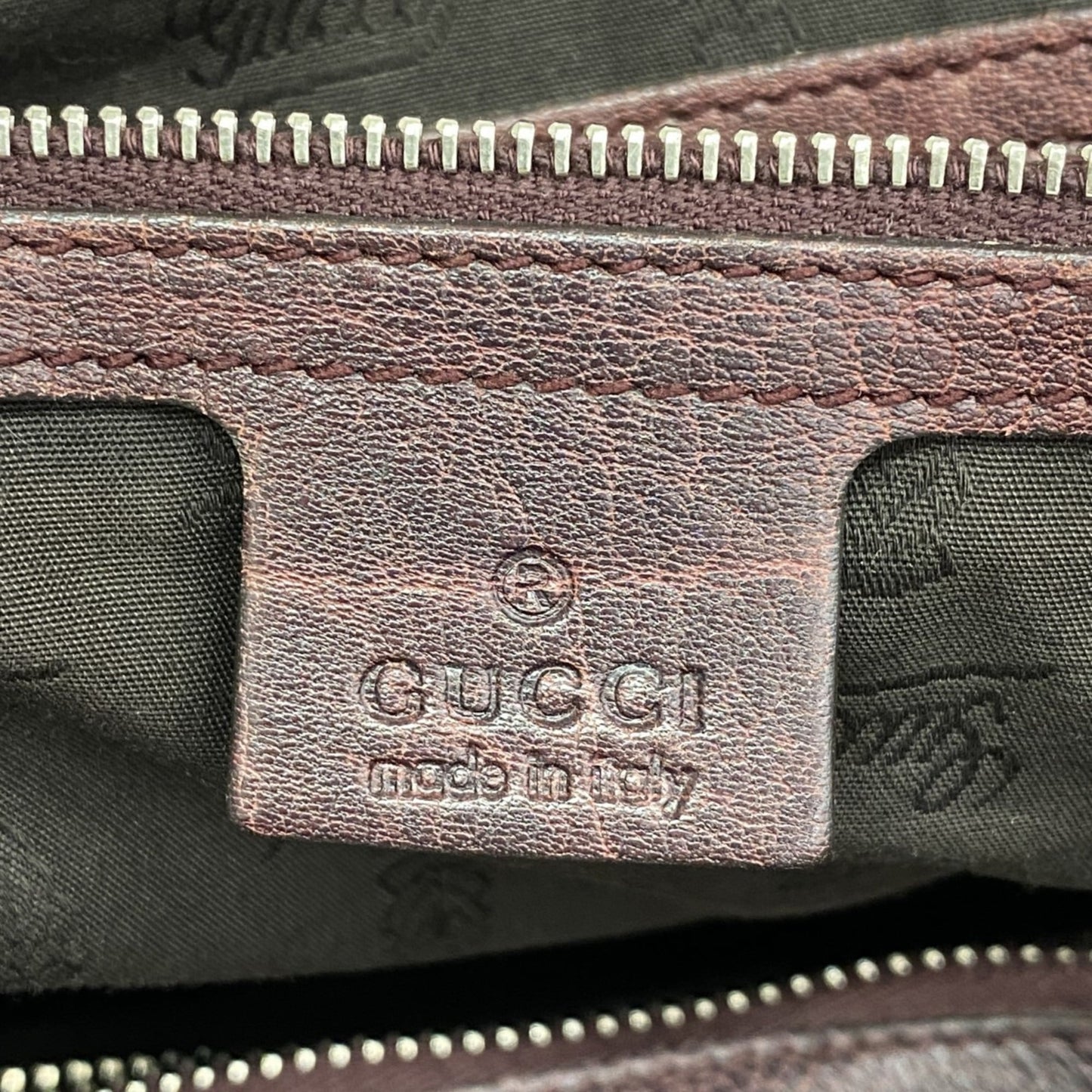 Gucci Brown Leather Tote Bag ( )