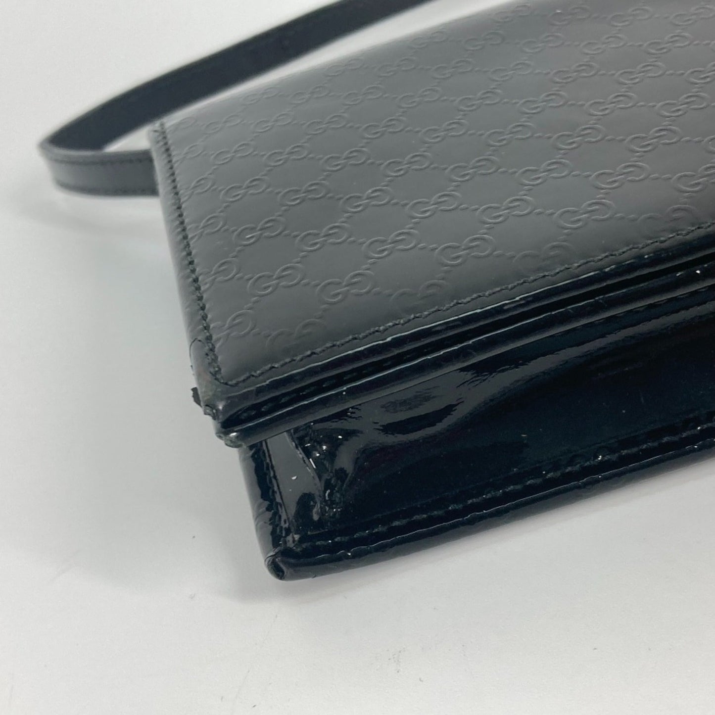 Gucci Black Patent Leather Shoulder Bag ( )