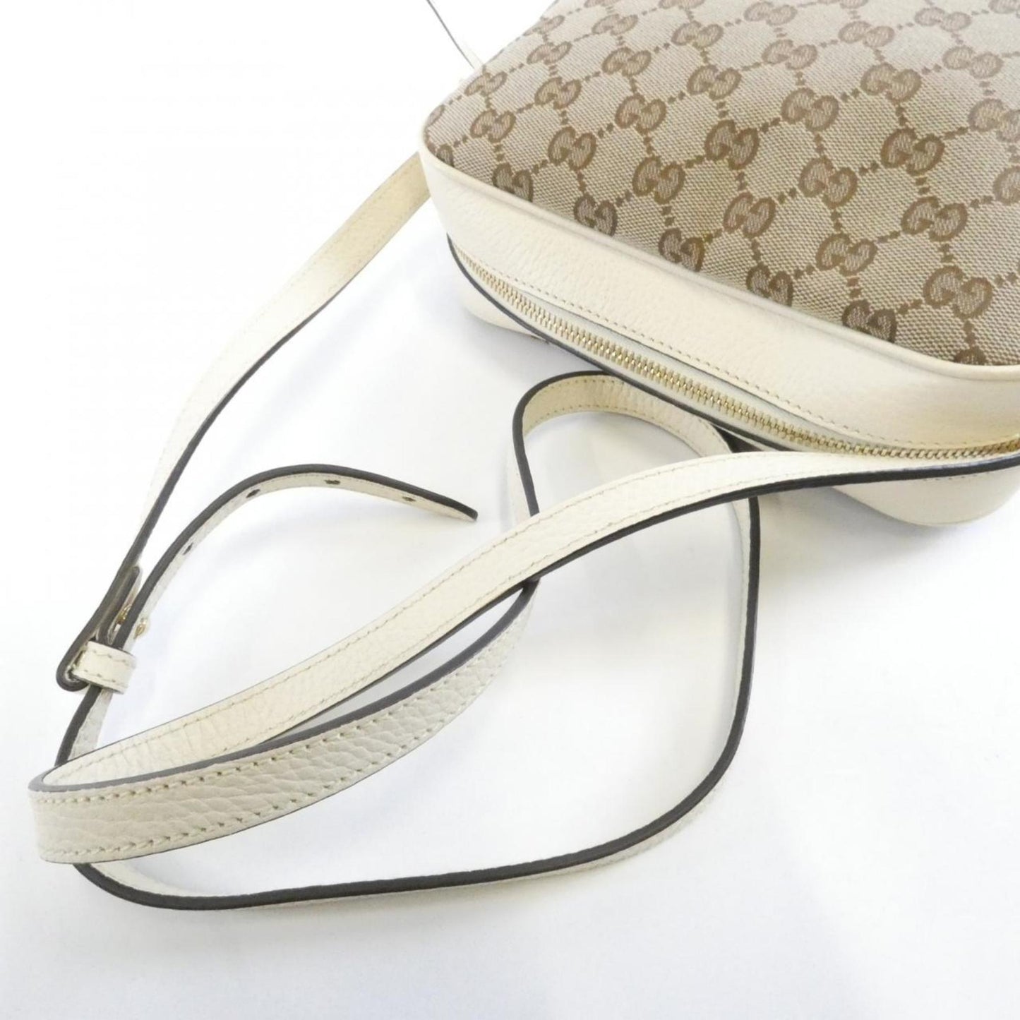 Gucci Beige Ivory Gg Canvas Shoulder Bag ( )