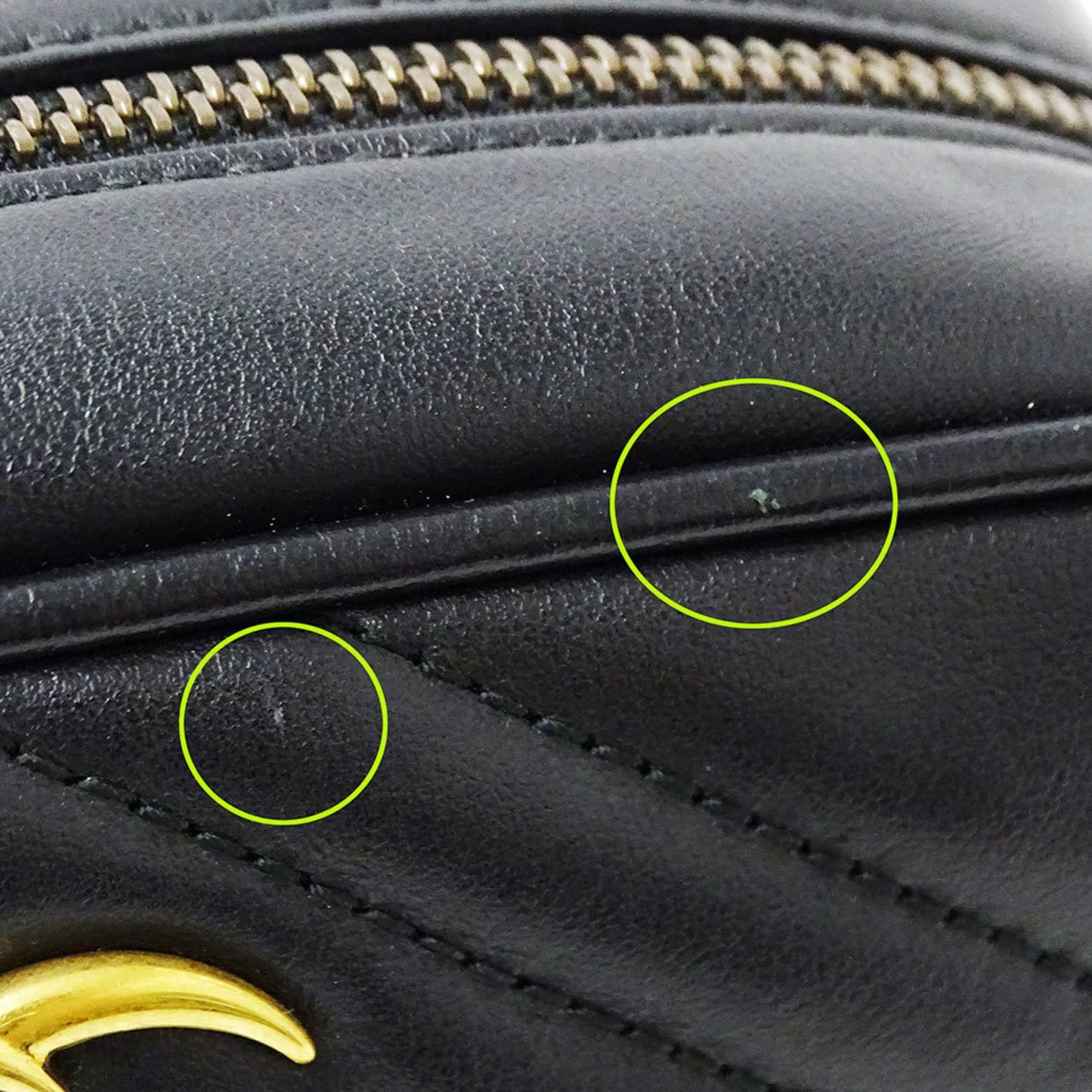 Gucci Black Leather Shoulder Bag ( )