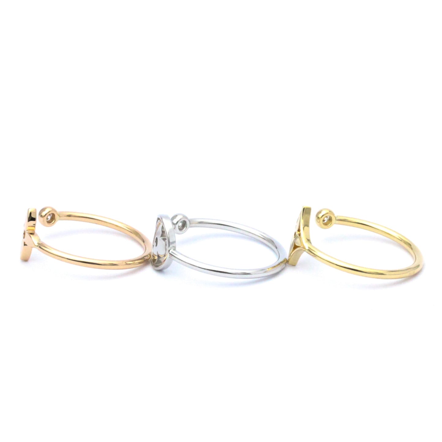 LOUIS VUITTON Berg Monogram Idylle Ring Q9F15G Pink Gold [18K],White Gold [18K],Yellow Gold [18K] Fashion Diamond Band Ring Gold
