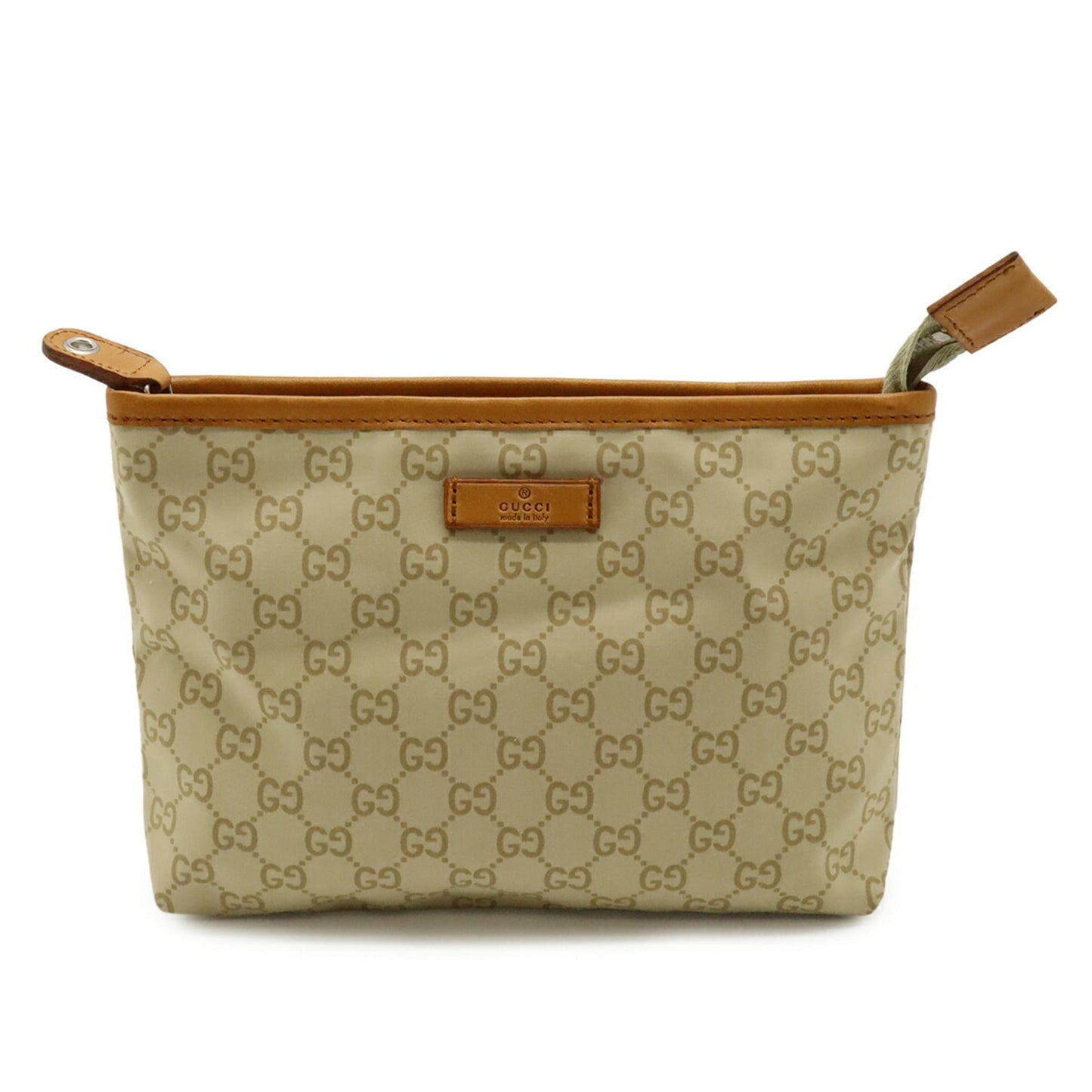 Gucci Sherry Line Beige Brown Green Red Color Canvas Leather Shoulder Bag Tote Bag ( )