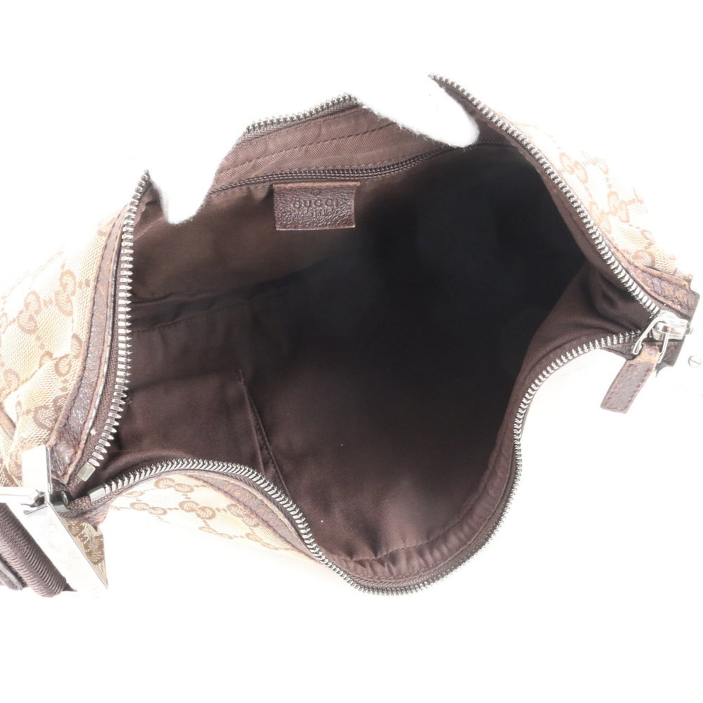 Gucci Gg Canvas Brown Leather Canvas Shoulder Bag ( )