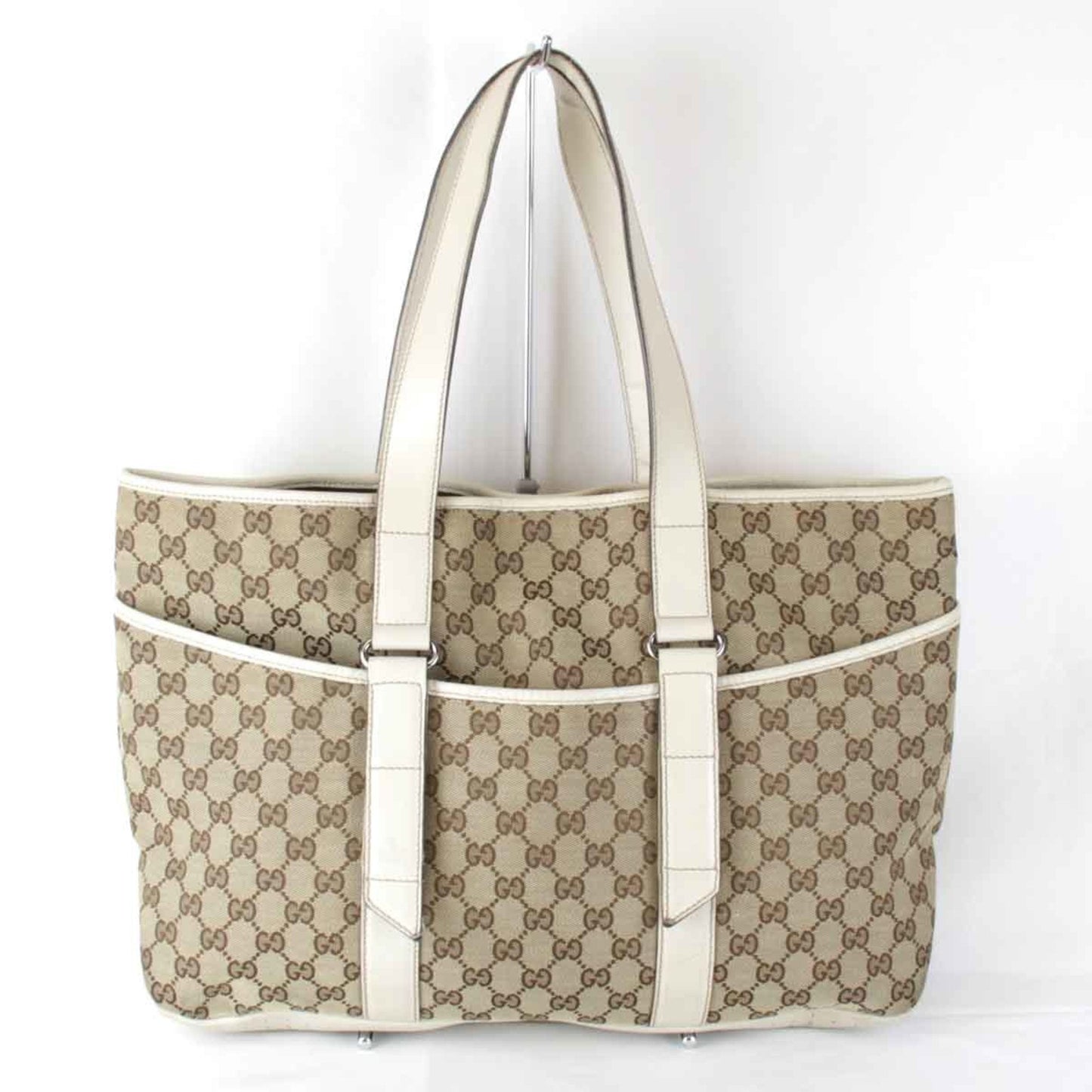 Gucci Beige Gg Canvas Tote Bag ( )