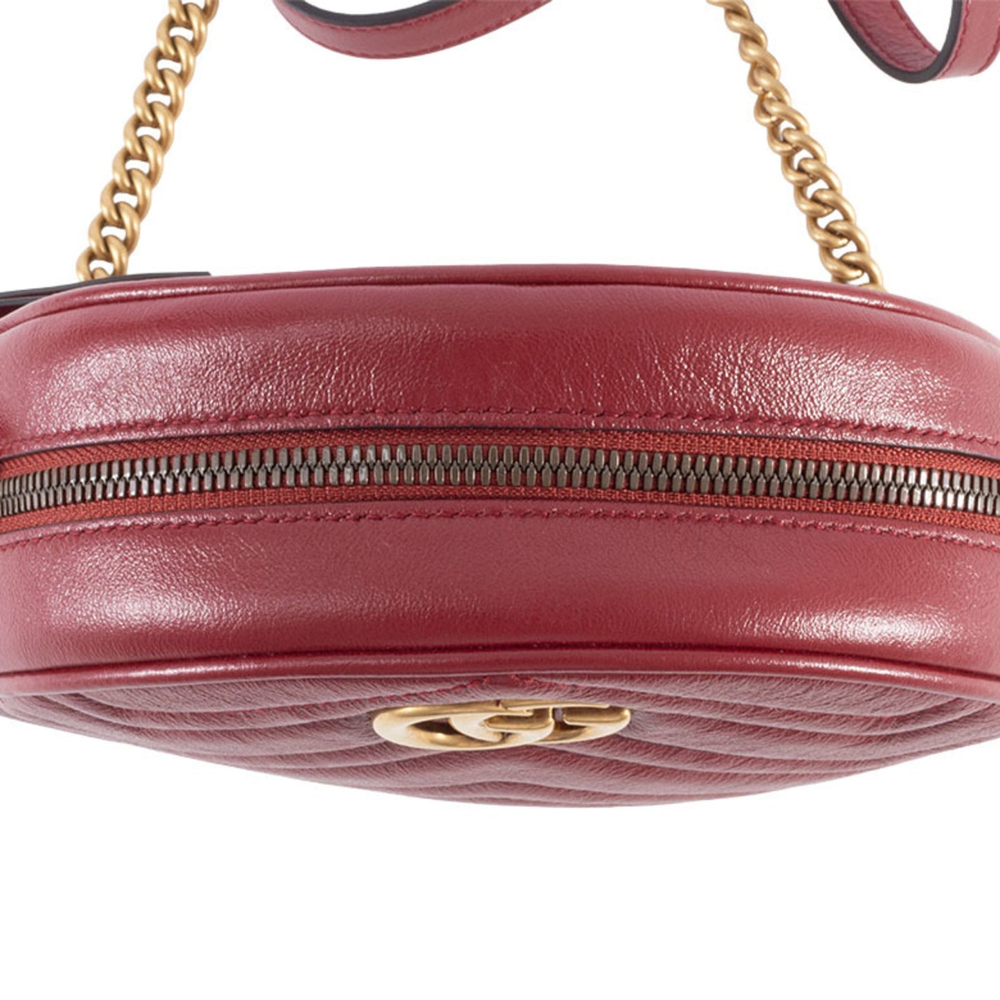 Gucci Red Color Leather Shoulder Bag ( )