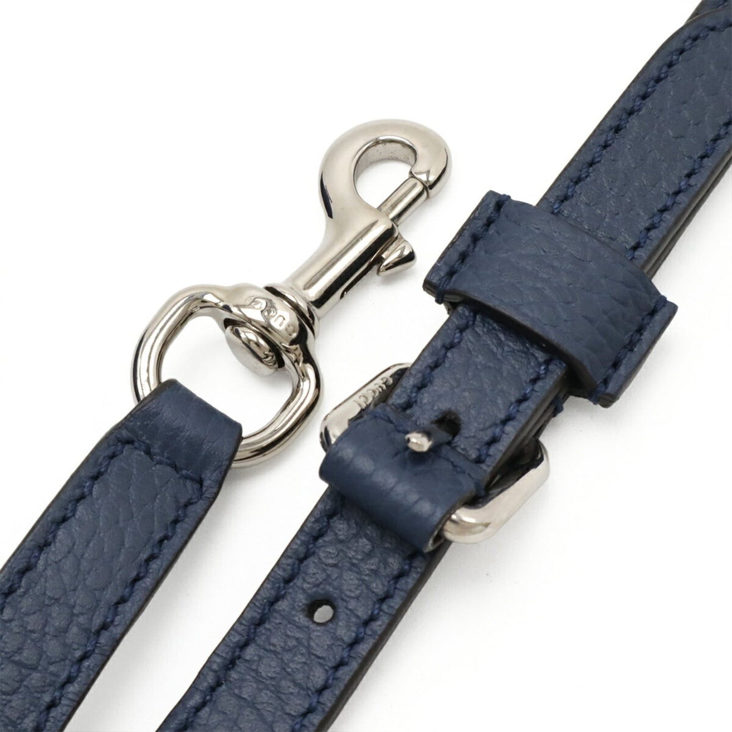 Gucci Blue Nylon Leather Shoulder Bag Tote Bag ( )