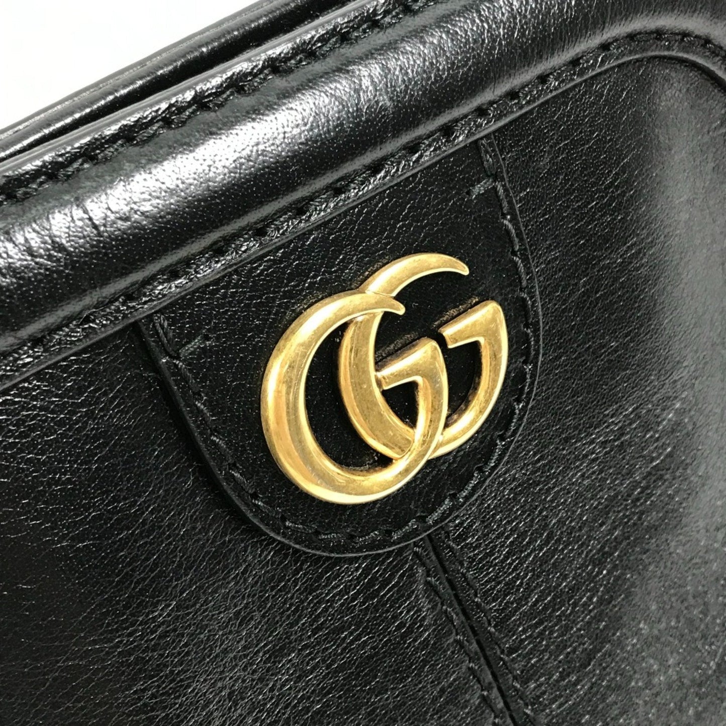 Gucci Black Leather Shoulder Bag ( )