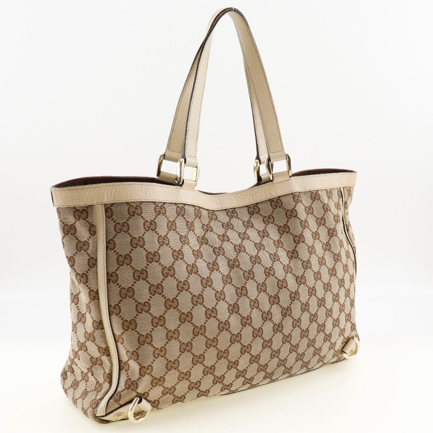 Gucci Abbey Brown Gg Canvas Tote Bag ( )