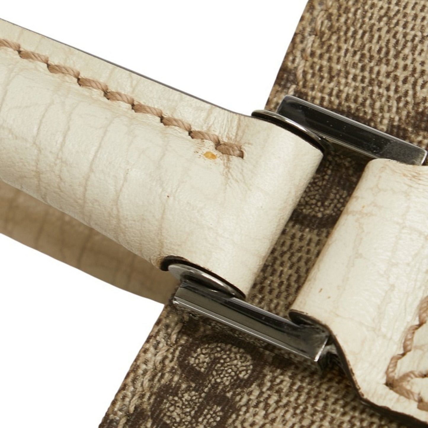 Gucci Beige Ivory Pvc Leather Handbag Tote Bag ( )