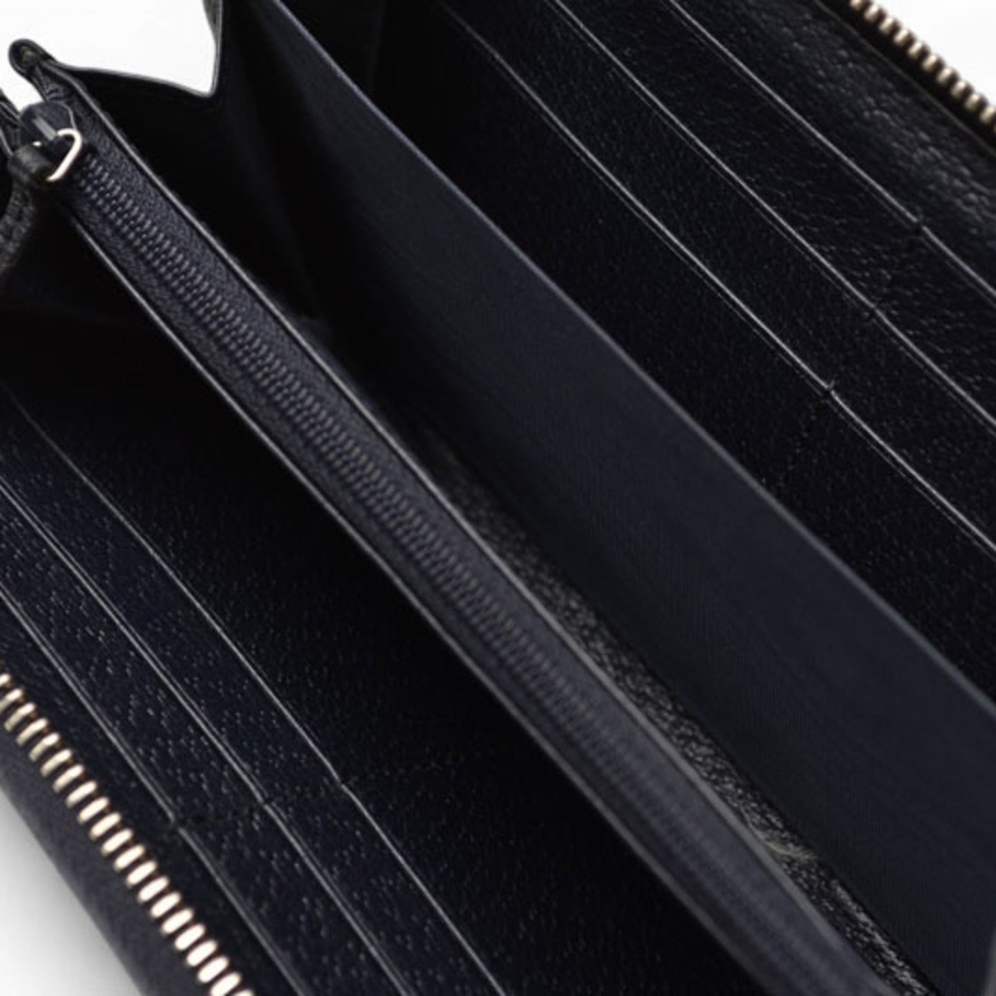 Gucci Beige Navy Coated Canvas Long Wallet (Bi-Fold) ( )