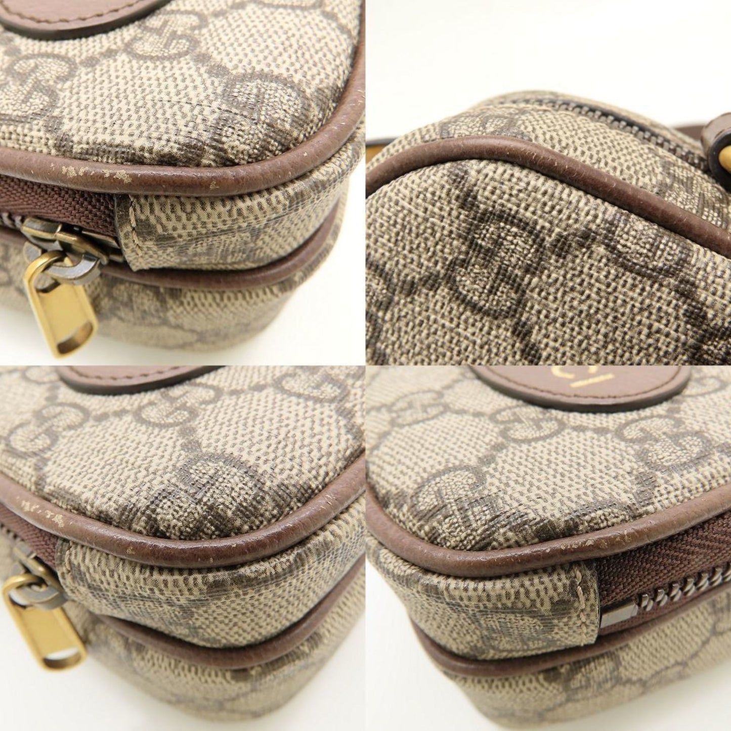 Gucci Beige Brown Gg Supreme Shoulder Bag ( )