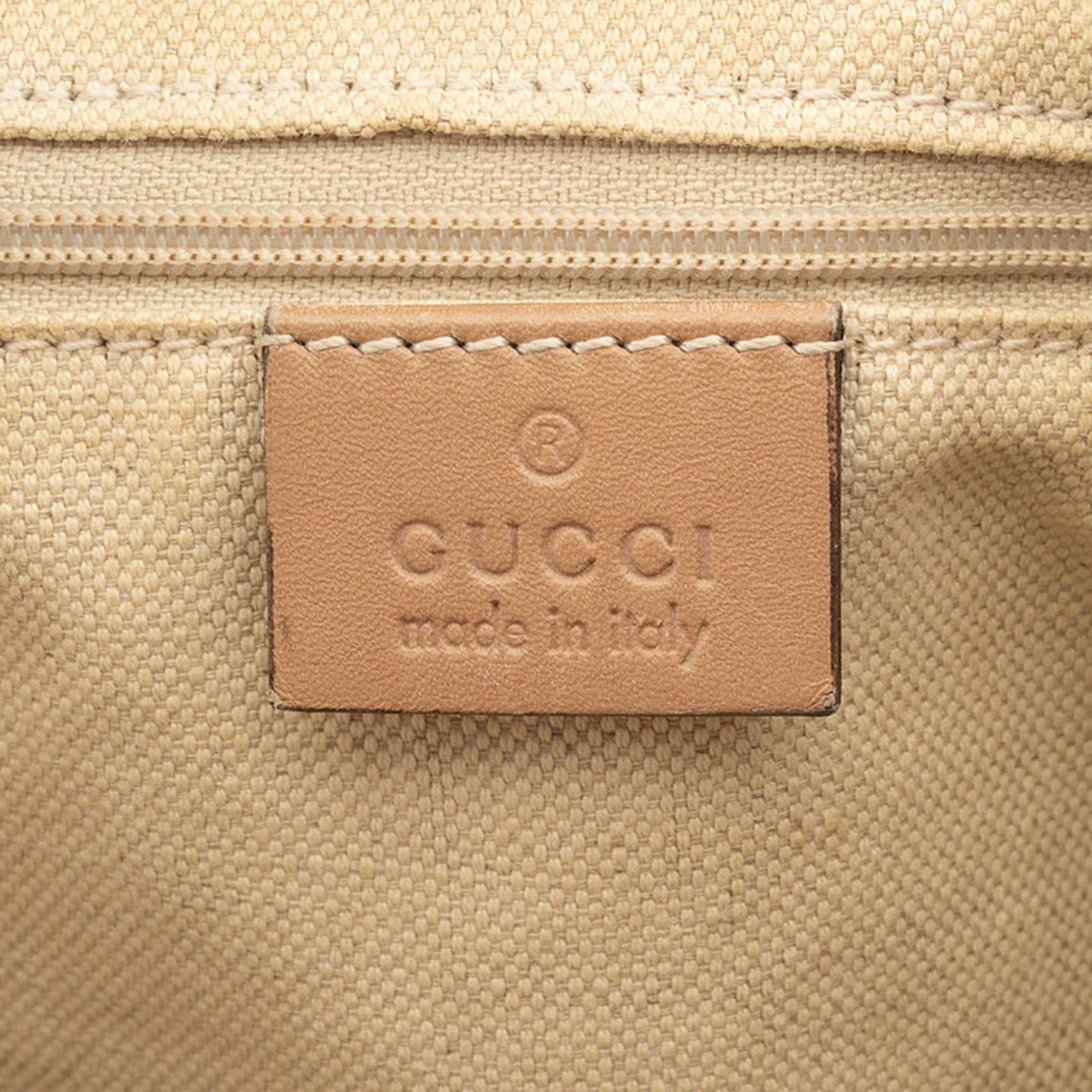 Gucci Diamante Beige Canvas Leather Handbag Shoulder Bag ( )