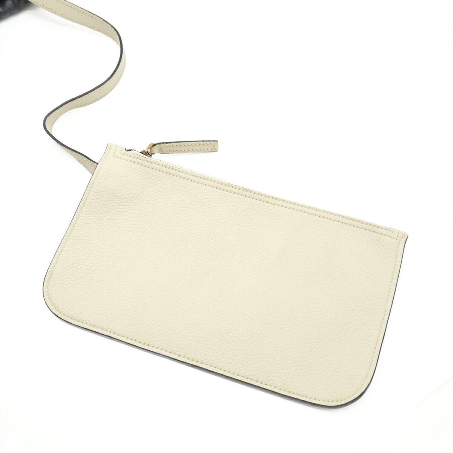 Gucci Green Ivory Red Color Leather Backpack Pouch Tote Bag ( )