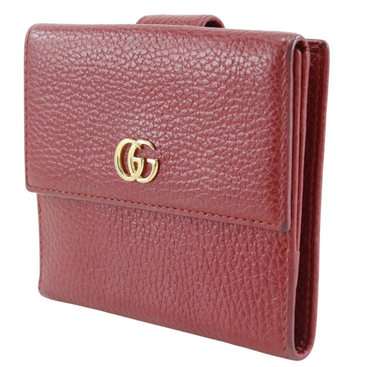 Gucci Red Color Leather Wallet (Bi-Fold) ( )