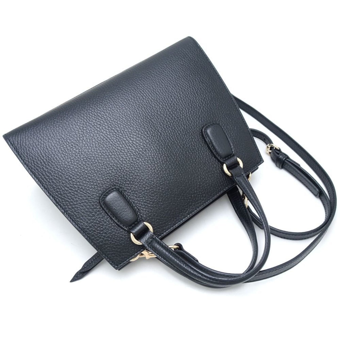 Gucci Black Leather Handbag Shoulder Bag
