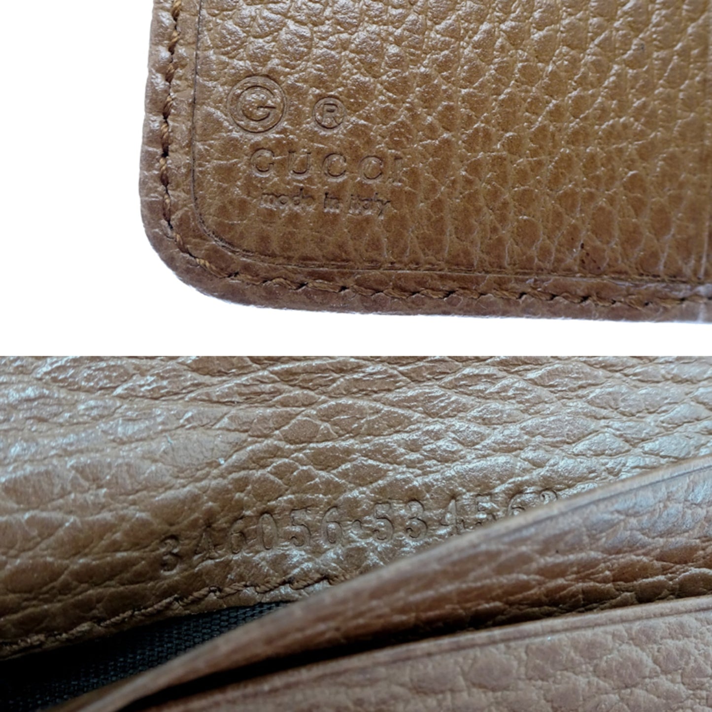 Gucci Beige Brown Gg Canvas Leather Wallet (Bi-Fold) ( )