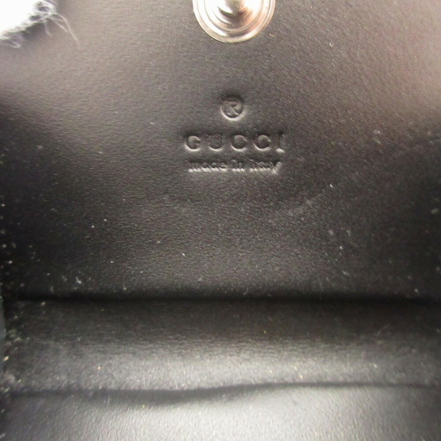 Gucci Beige Black Gg Canvas Leather Coin Purse/Coin Case ( )