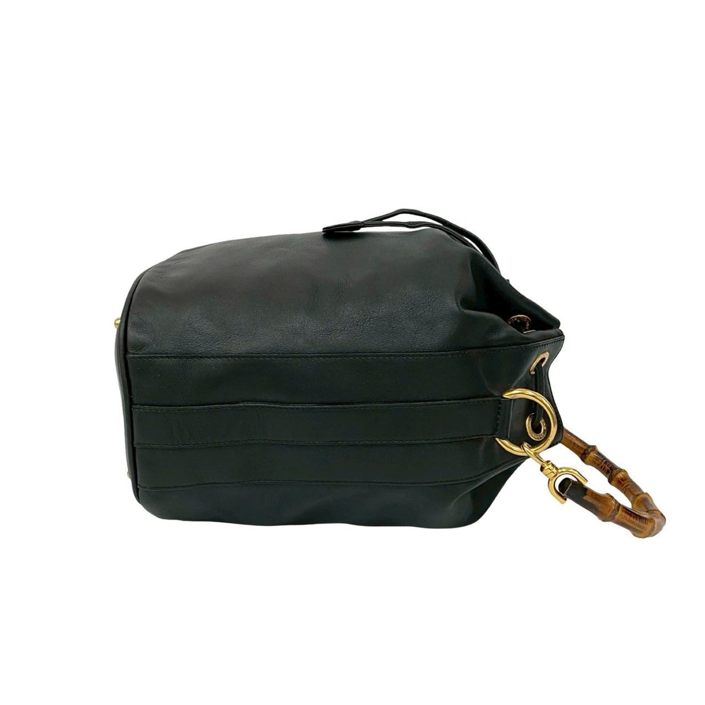Gucci Black Leather Handbag Shoulder Bag ( )