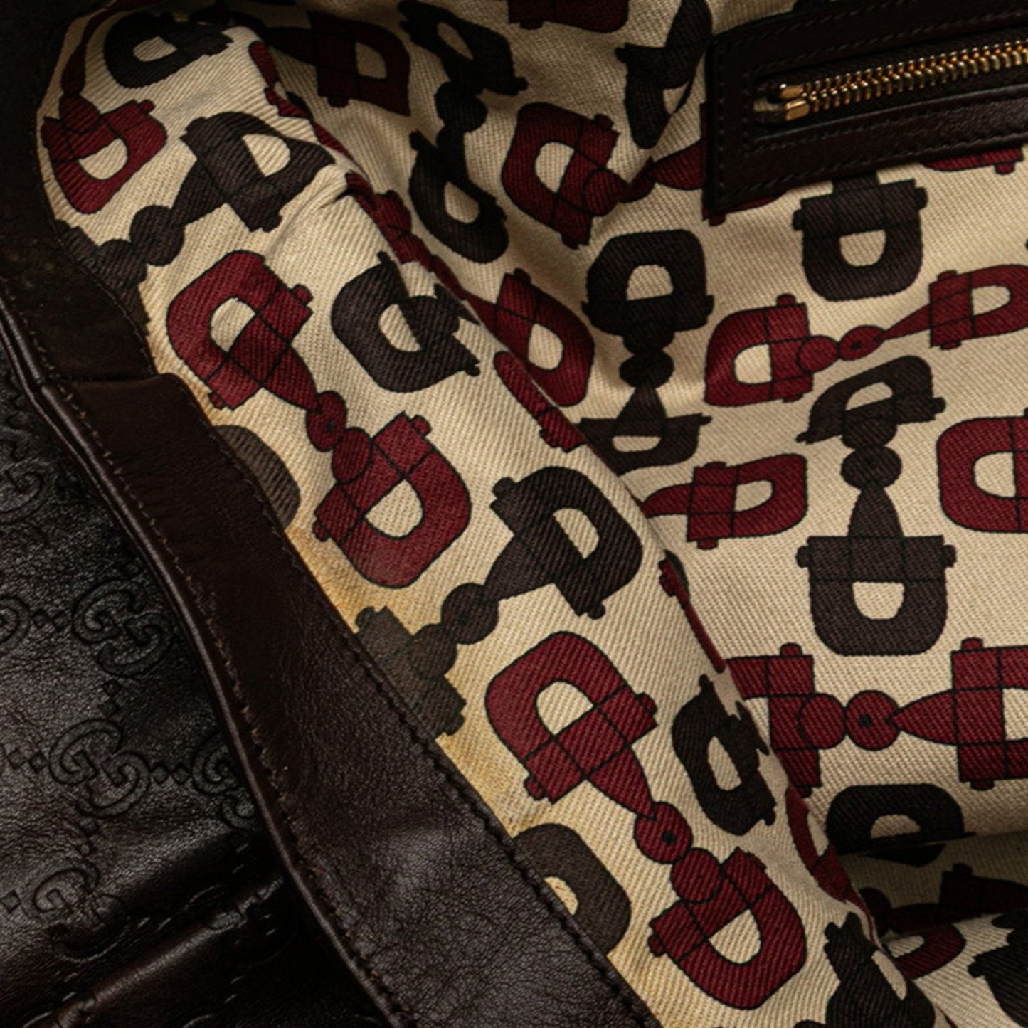 Gucci Hysteria Brown Leather Handbag Tote Bag ( )