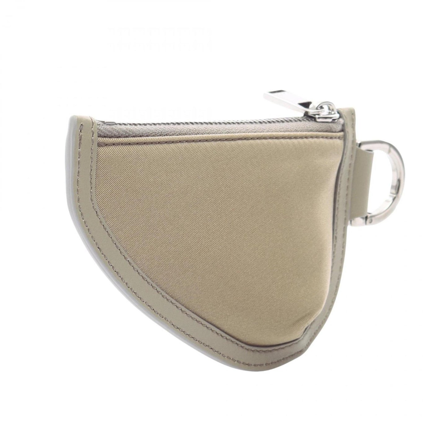 Christian Dior Khaki Nylon Leather Coin Purse/Coin Case ()