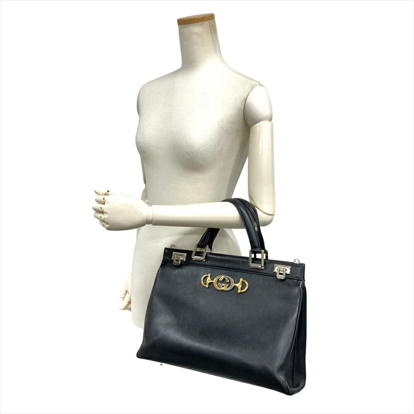 Gucci Horsebit Black Leather Handbag ( )