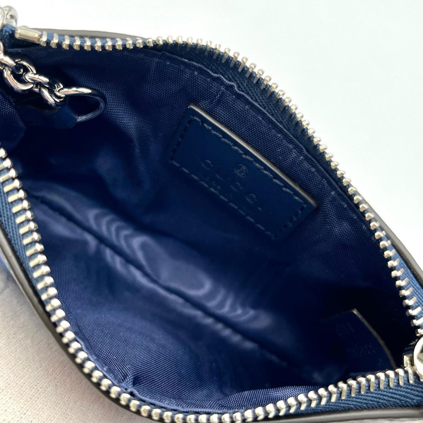 Gucci Blue Pvc Coin Purse/Coin Case ( )