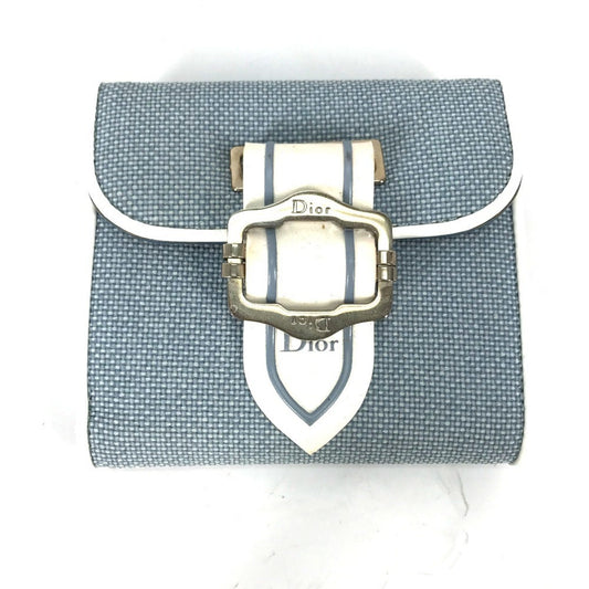 Christian Dior Blue Canvas Wallet (Bi-Fold) ()