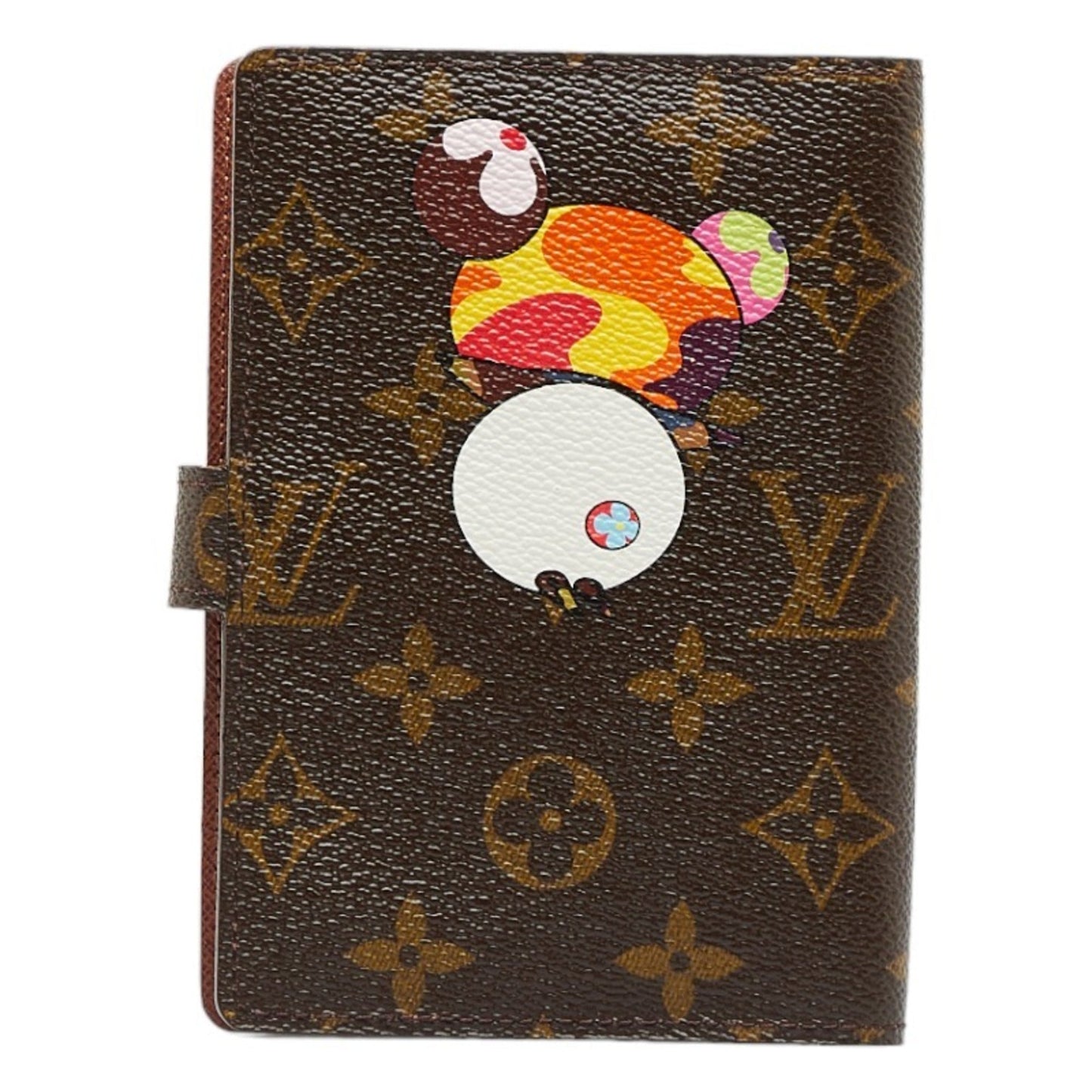 LOUIS VUITTON Monogram Agenda PM x Takashi Murakami Notebook Cover R20011 Brown PVC Leather Ladies