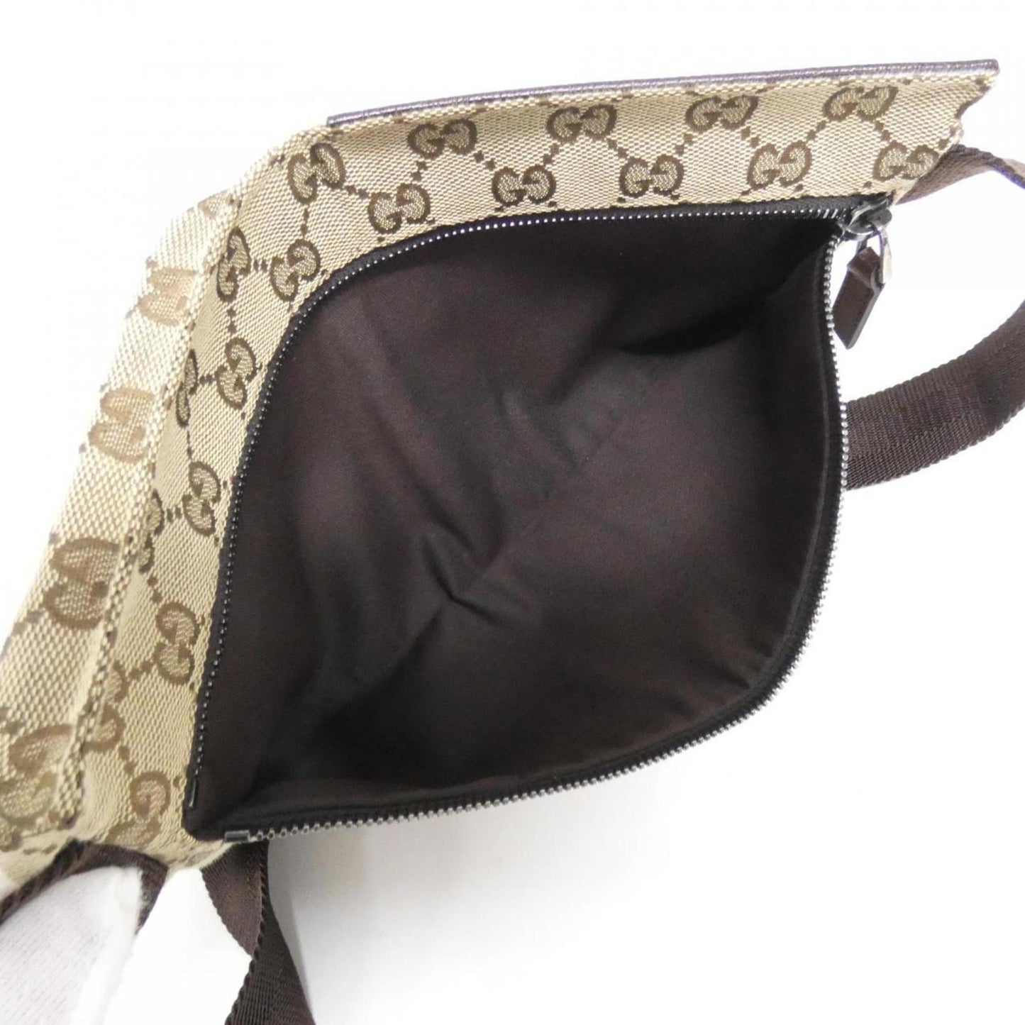Gucci Beige Brown Gg Canvas Fanny Pack ( )