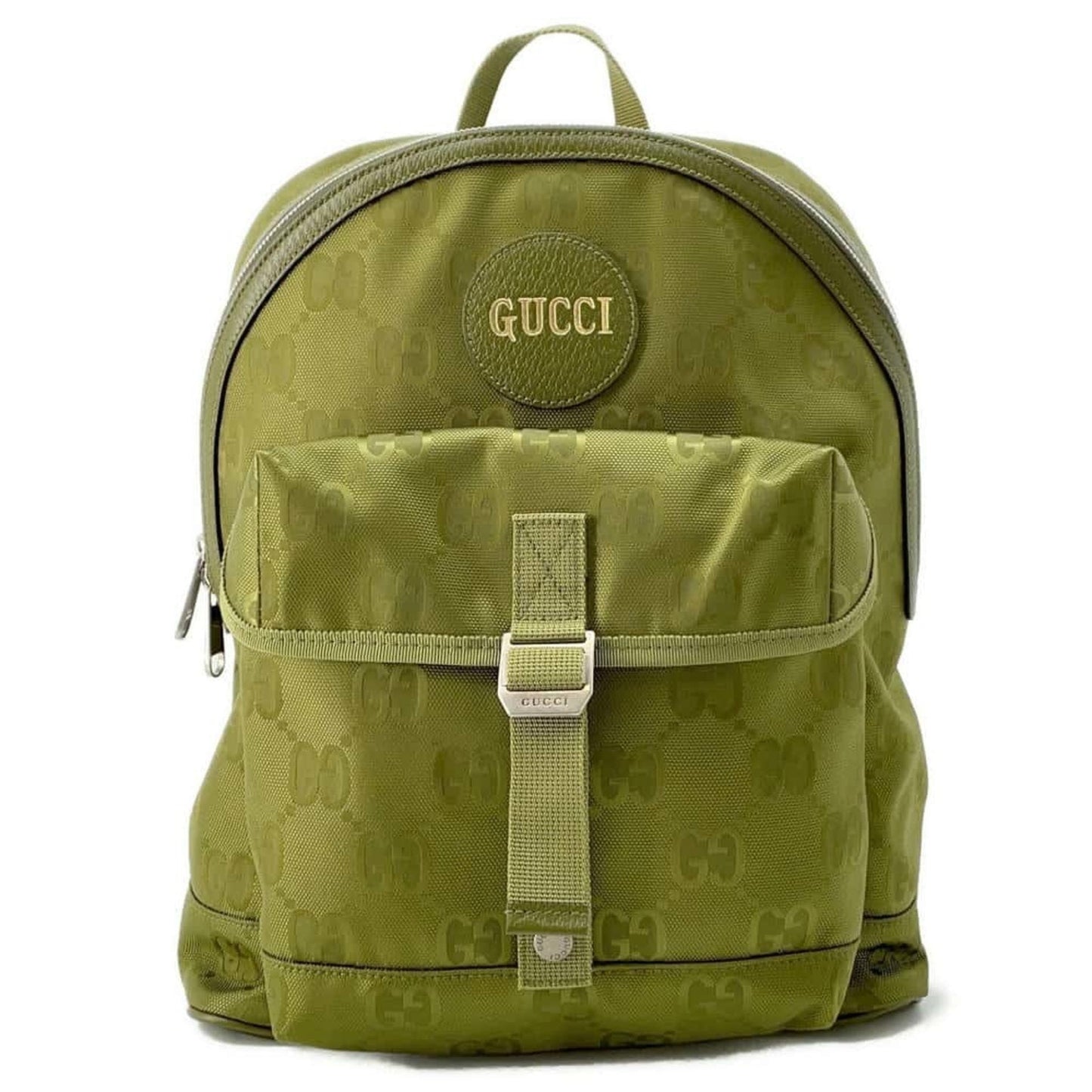 Gucci Khaki Nylon Leather Backpack
