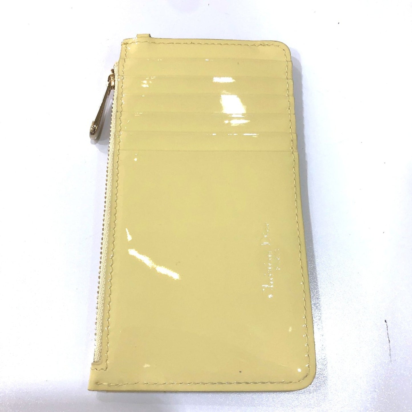 Christian Dior Beige Patent Leather Coin Purse/Coin Case ()