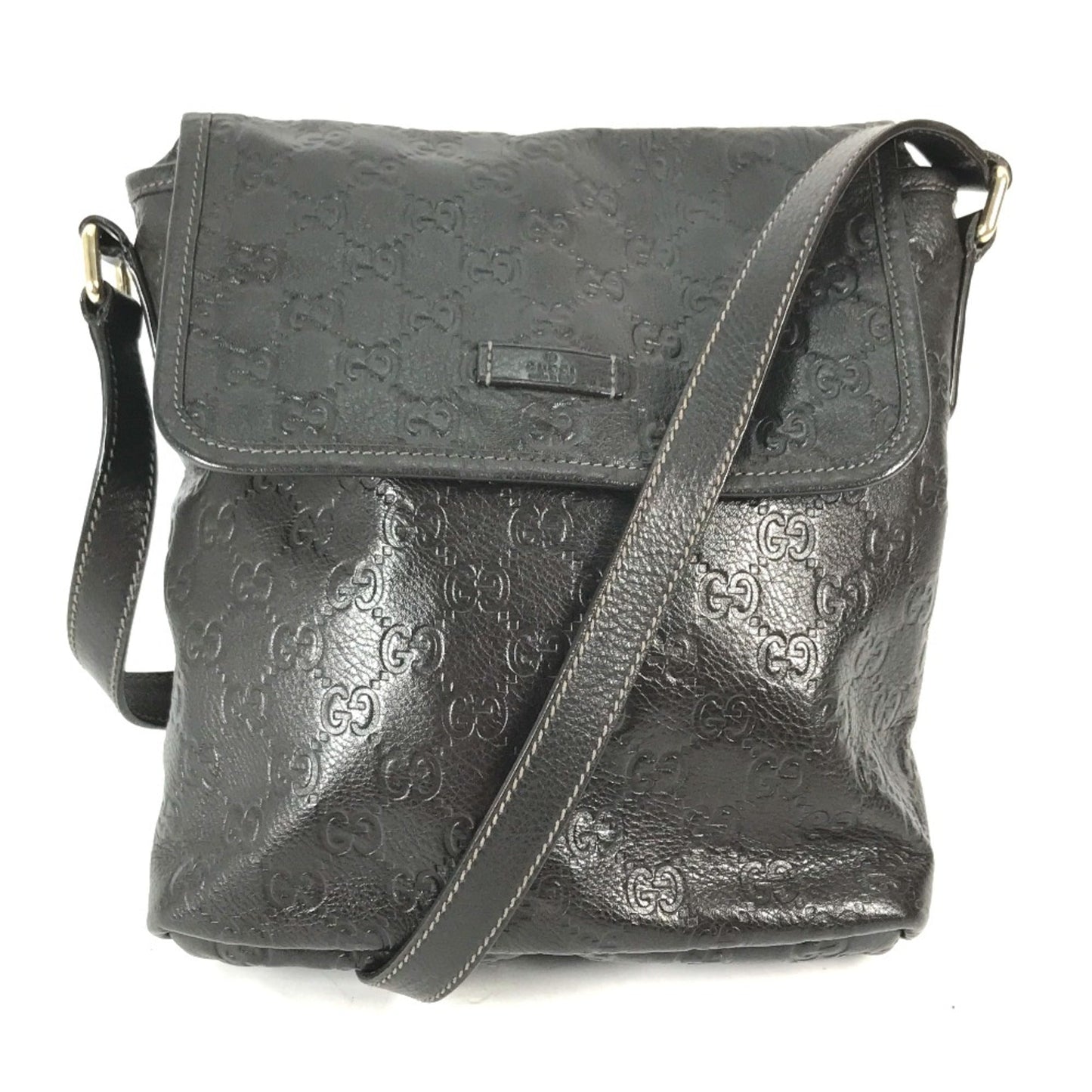 Gucci Brown Leather Shoulder Bag ( )