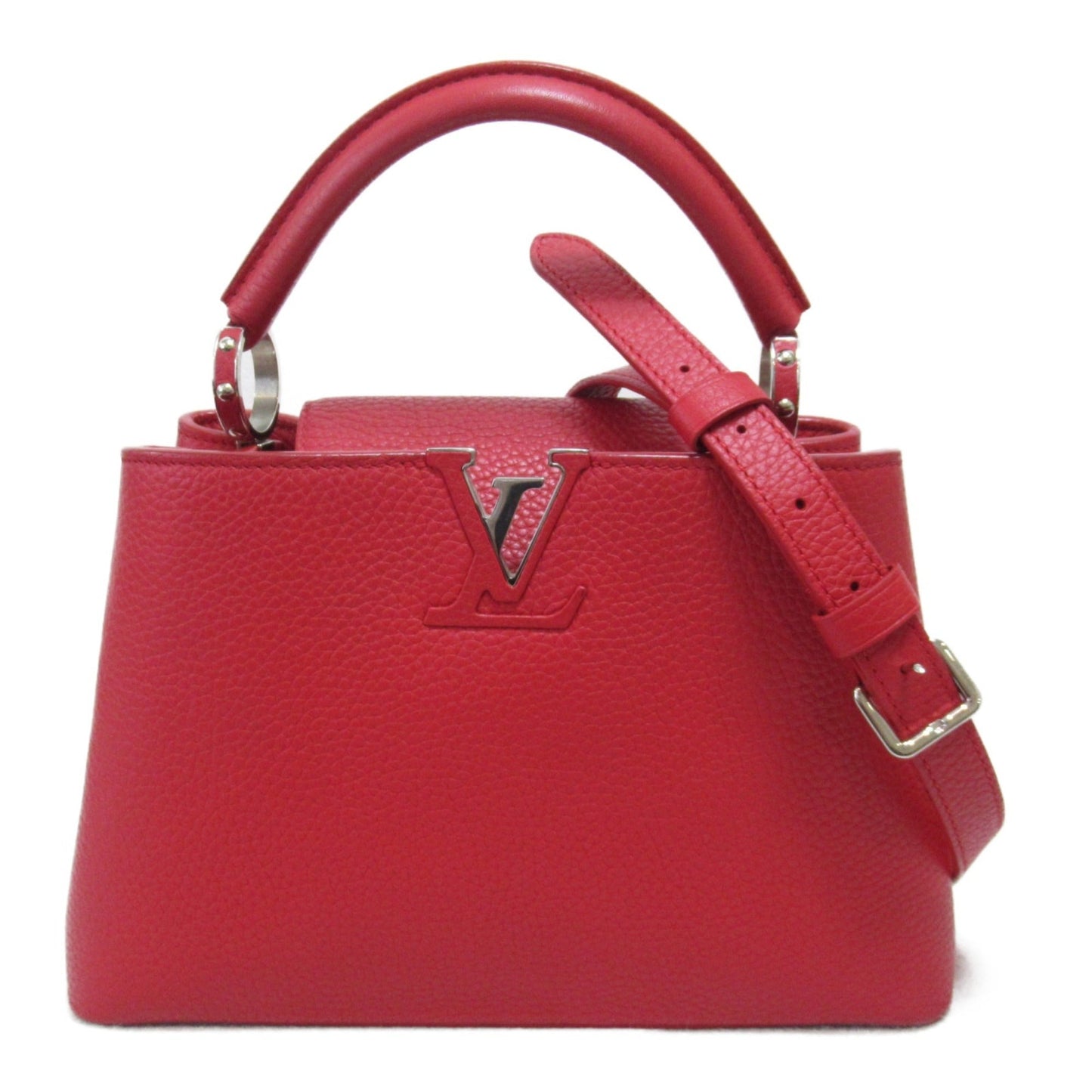 LOUIS VUITTON CapucineBB 2wayShoulder Bag Red Rubis Taurillon Clemence Leather leather M94754