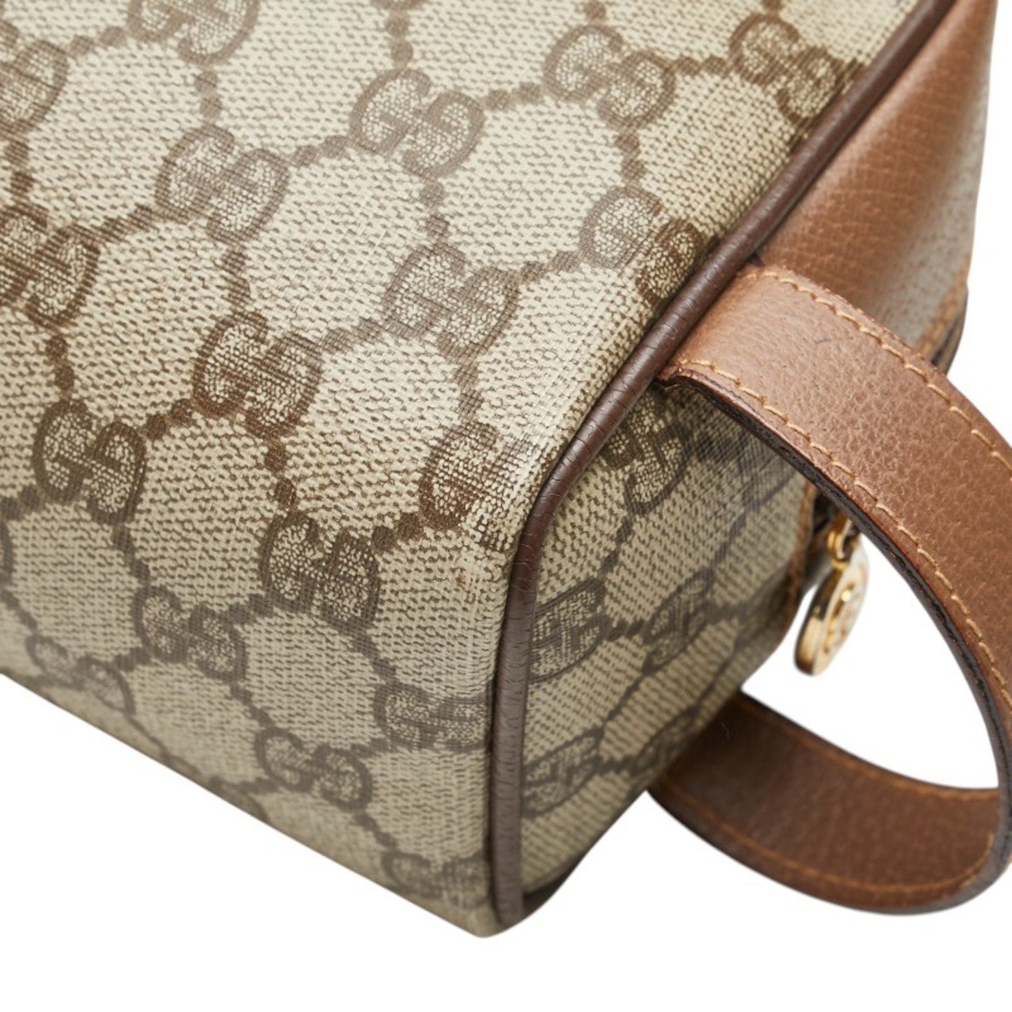 Gucci Beige Brown Pvc Leather Clutch Bag Pouch ( )