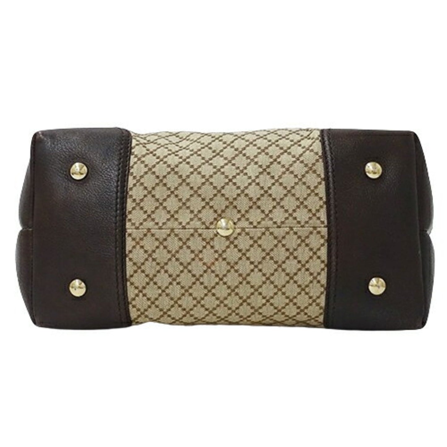 Gucci Diamante Beige Brown Canvas Handbag Tote Bag