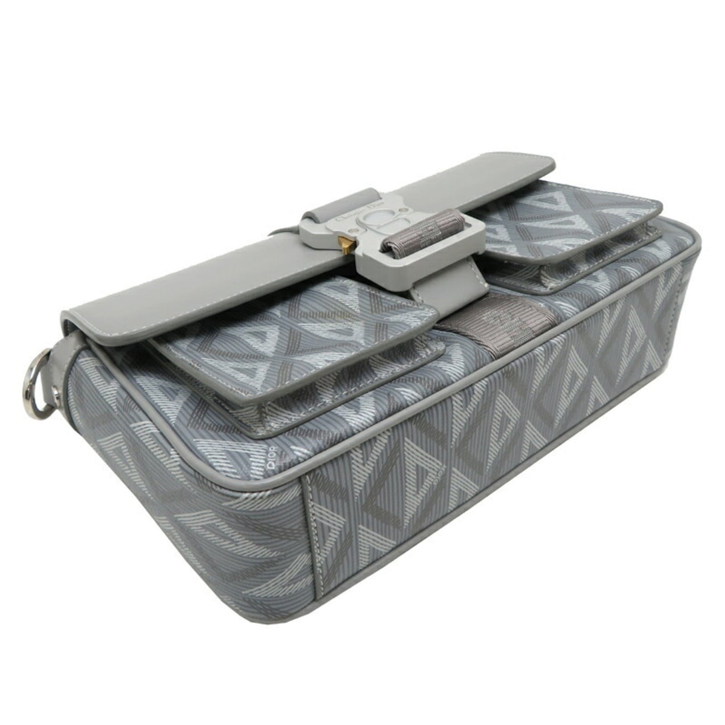 Christian Dior Gray Leather Shoulder Bag ()