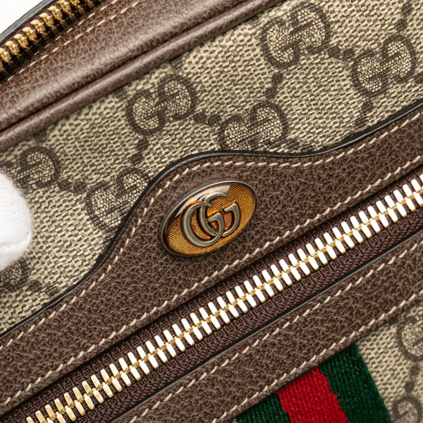 Gucci Ophidia Beige Brown Pvc Leather Fanny Pack ( )