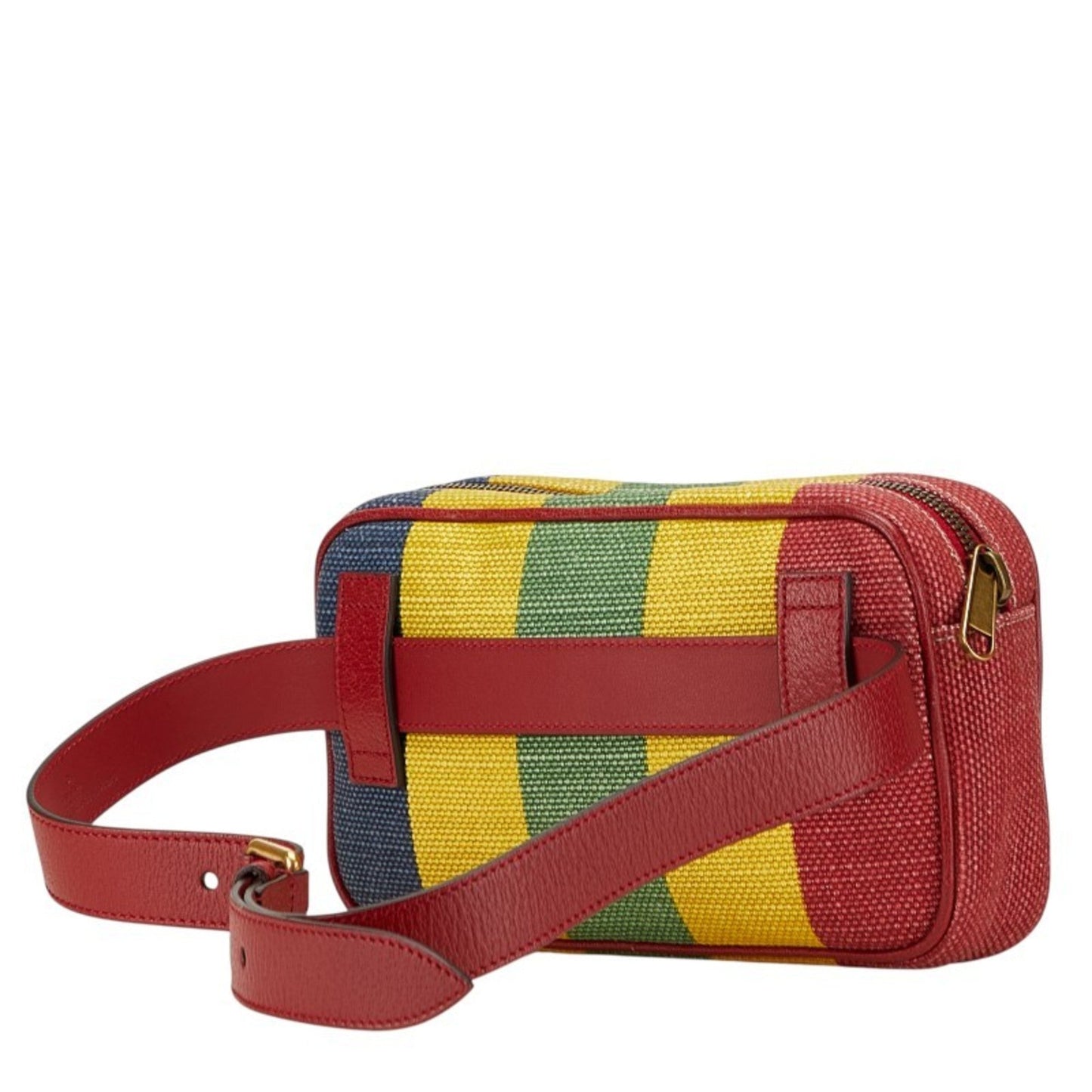 Gucci Multi-Color Canvas Leather Sling Bag ( )