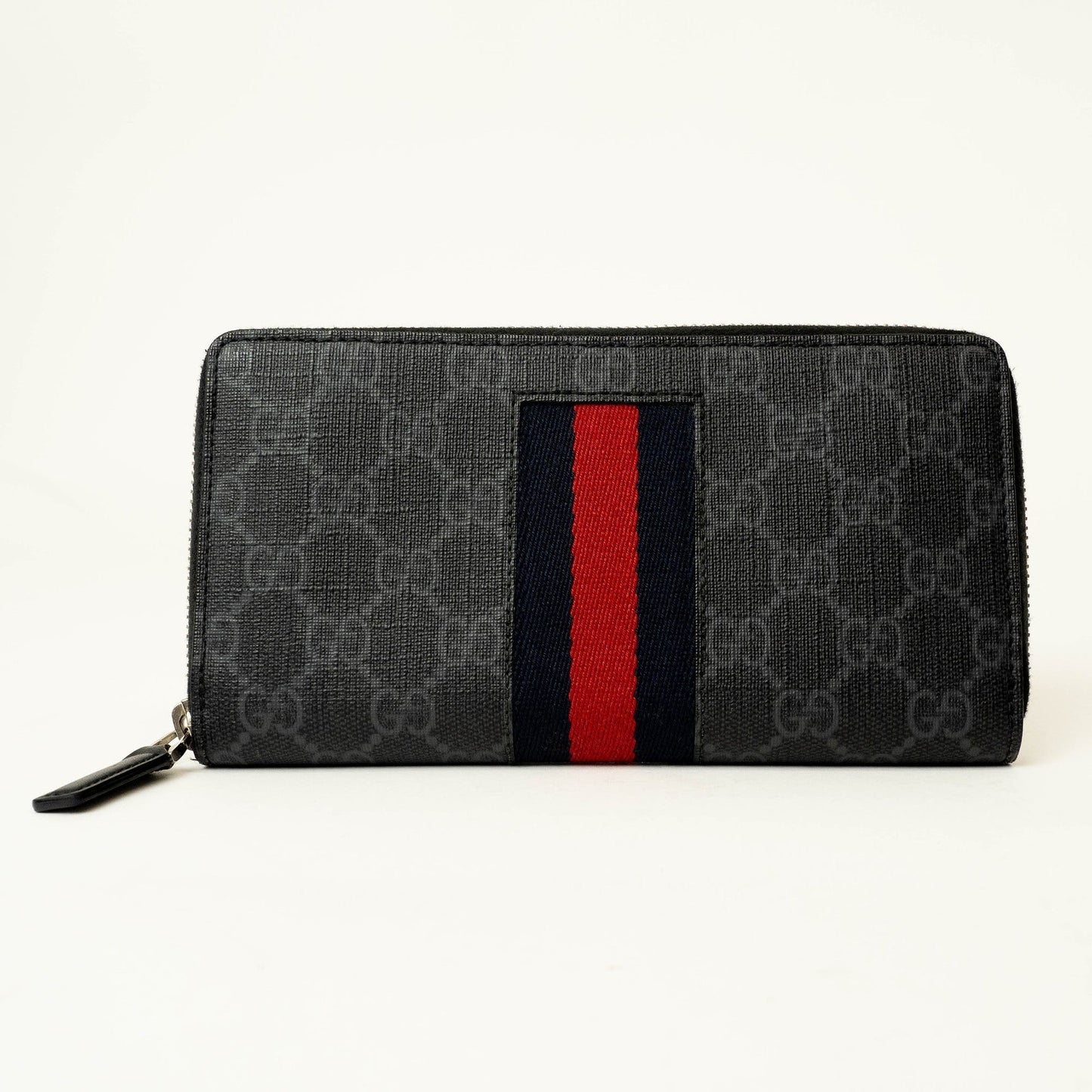 Gucci Black Gg Supreme Leather Long Wallet (Bi-Fold)