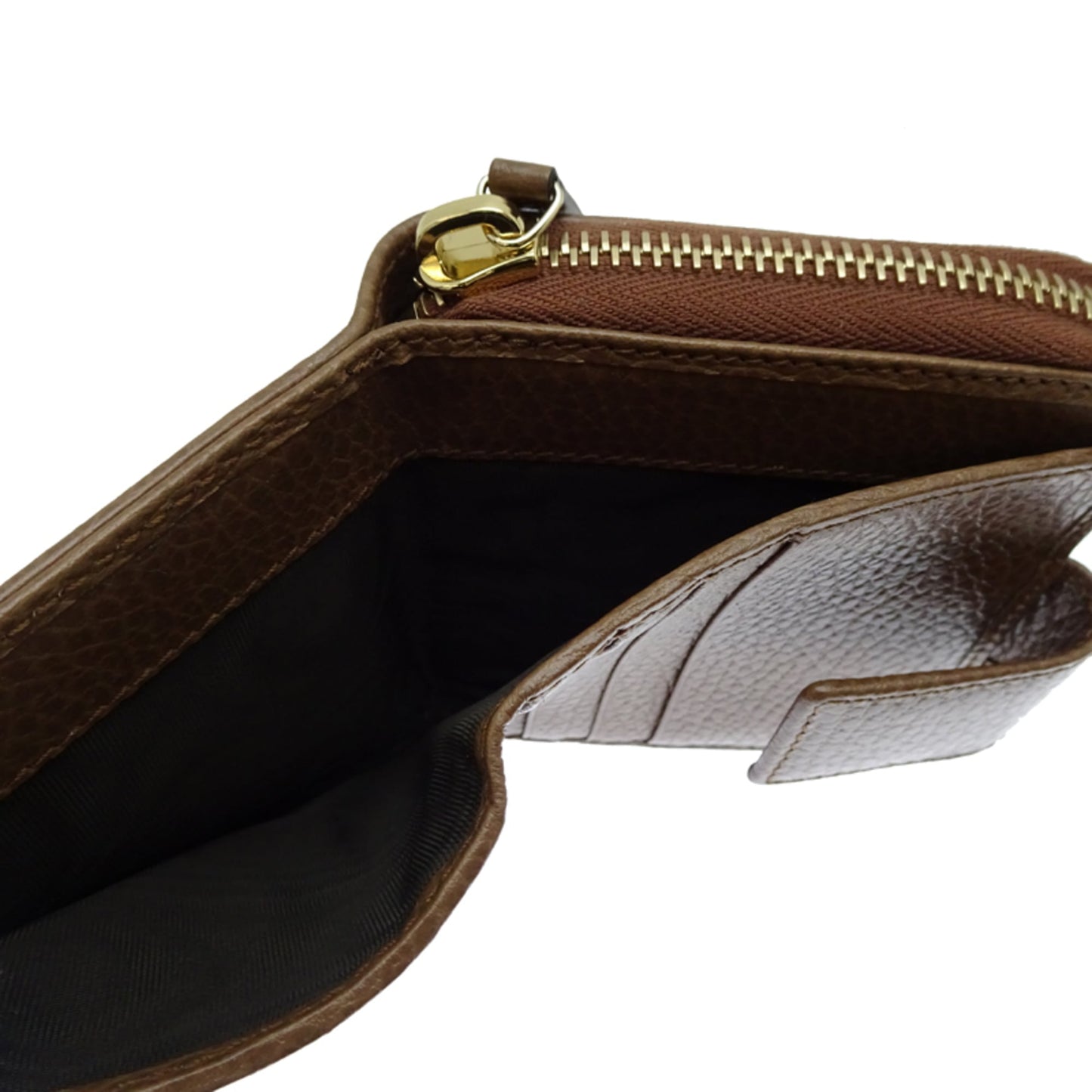 Gucci Beige Brown Gg Canvas Leather Wallet (Bi-Fold) ( )