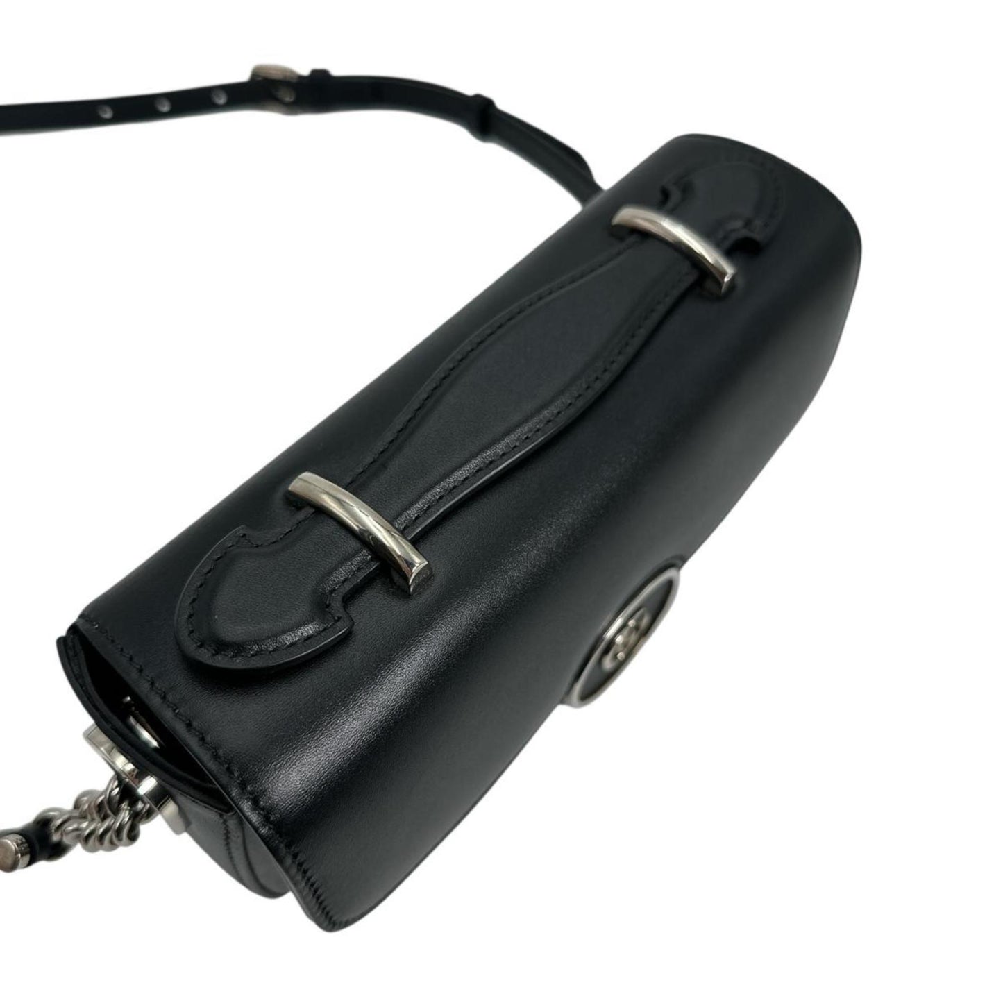 Gucci Black Leather Shoulder Bag ( )