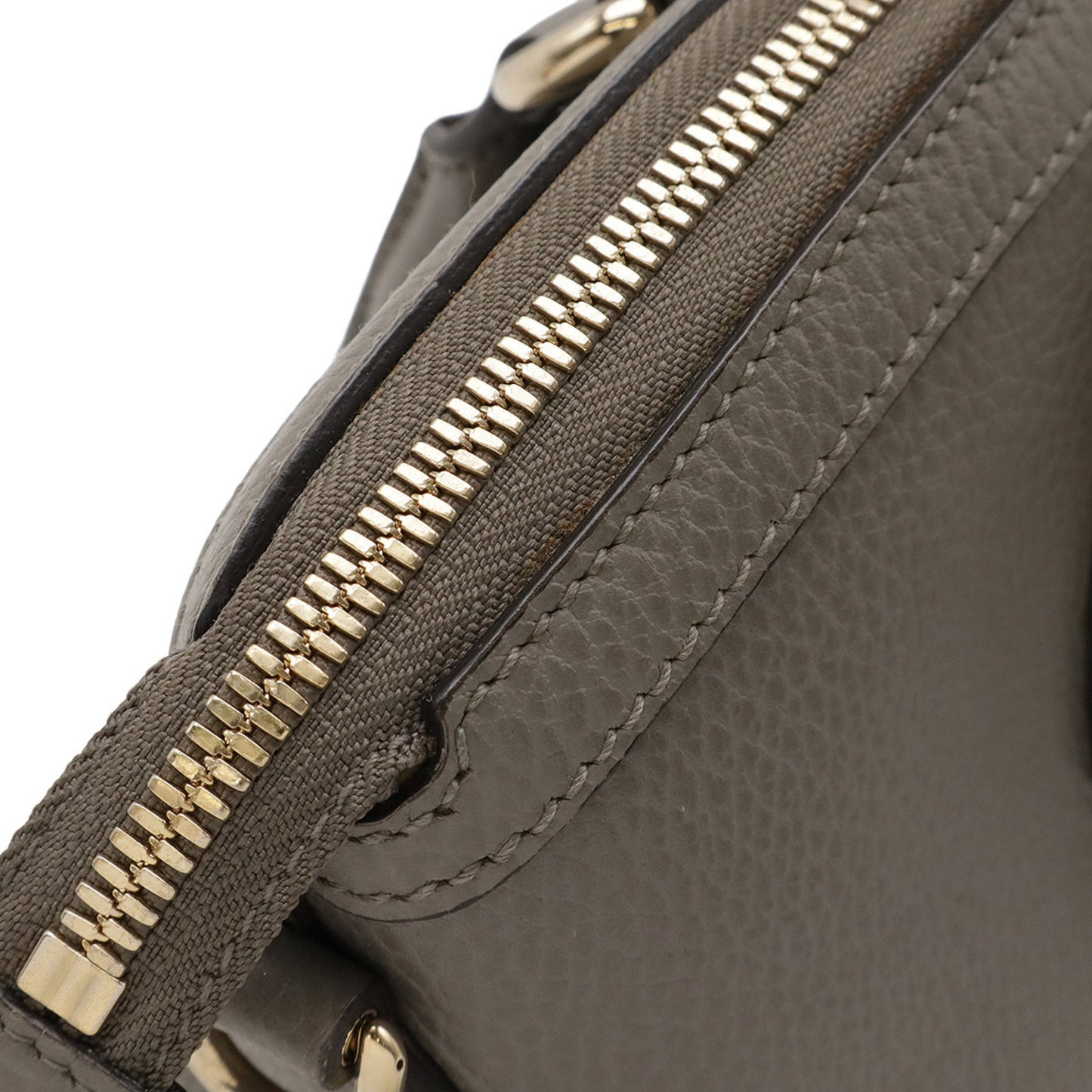 Gucci Gray Leather Handbag Shoulder Bag ( )