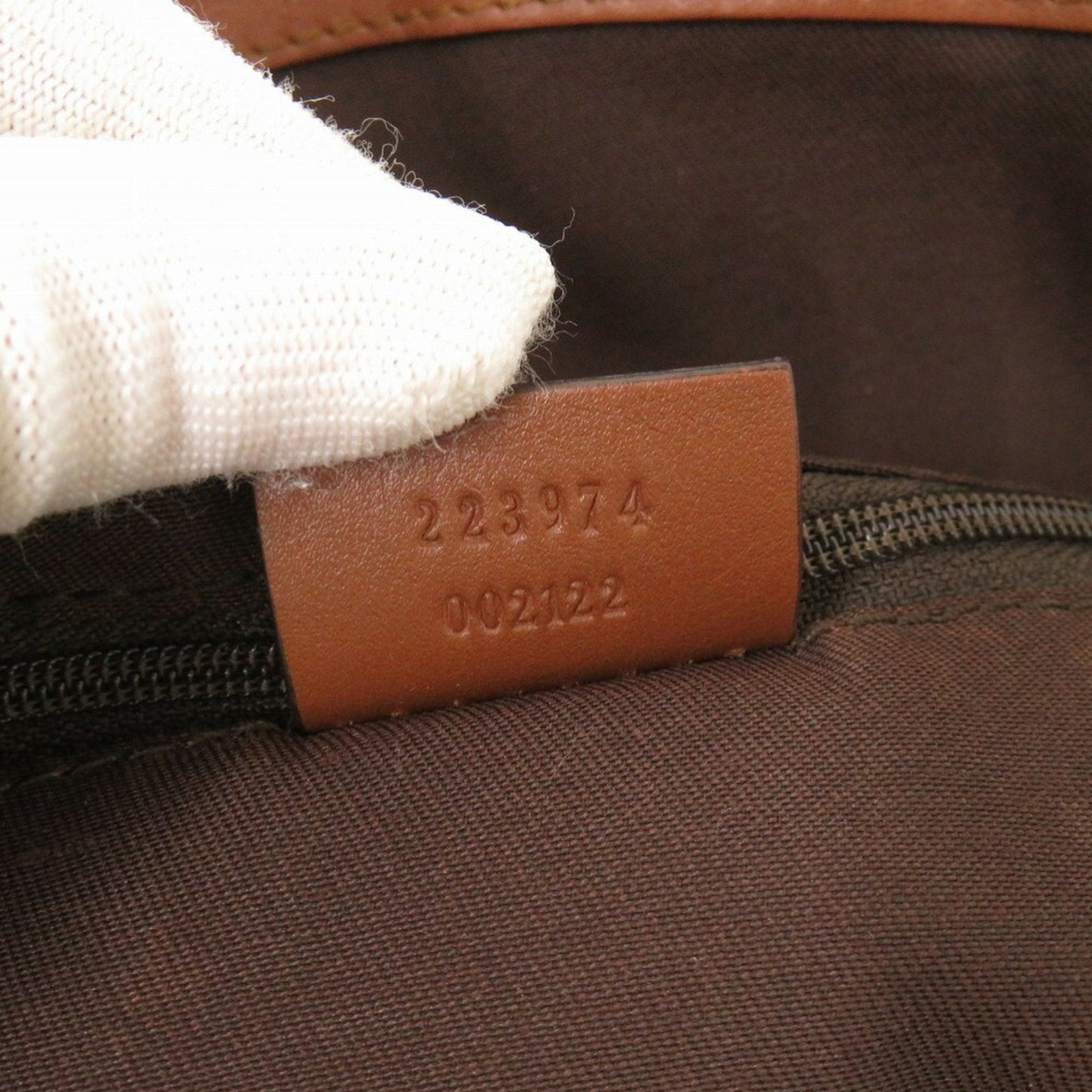 Gucci Beige Brown Gg Canvas Leather Handbag ( )