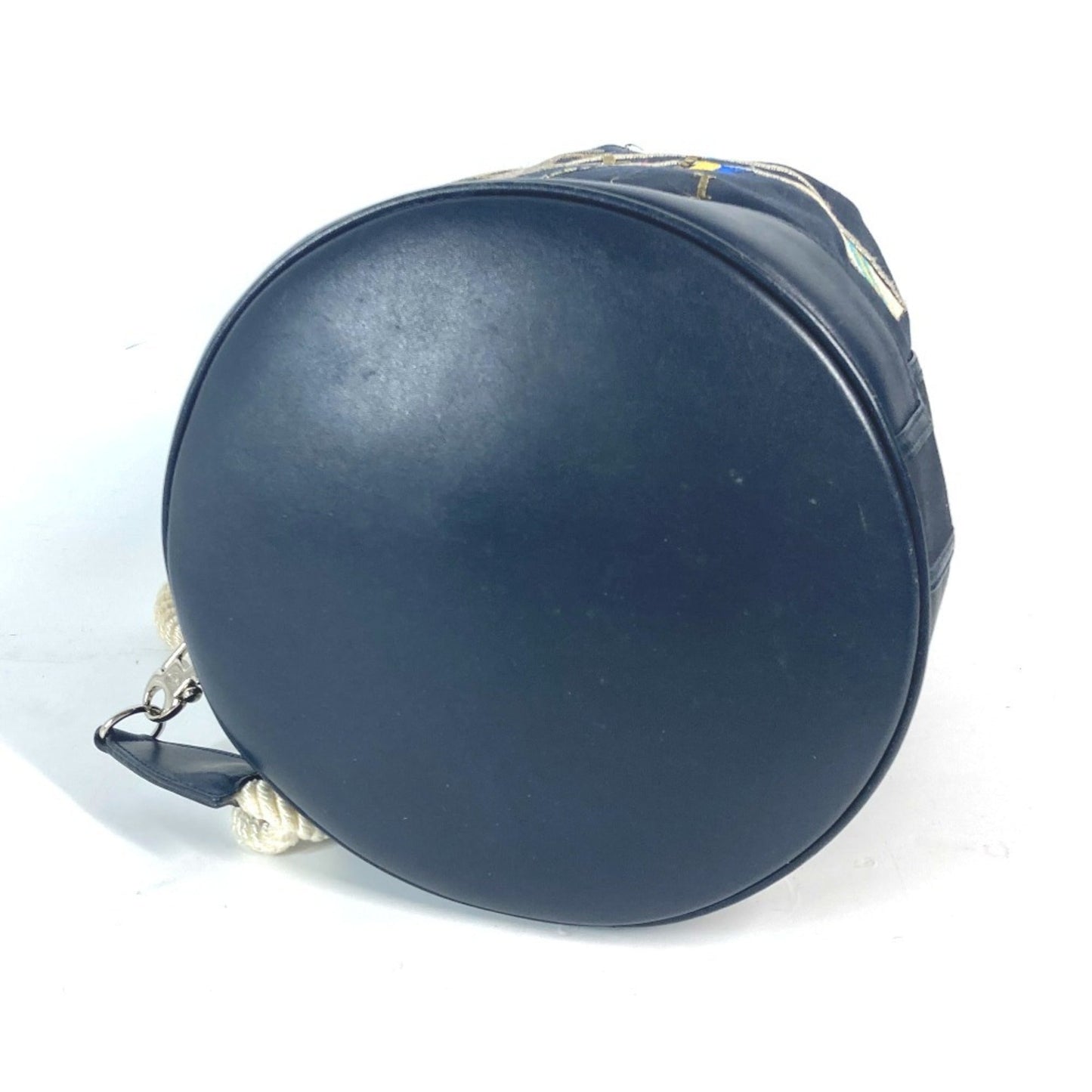 Gucci Navy Coated Canvas Leather Shoulder Bag ( )
