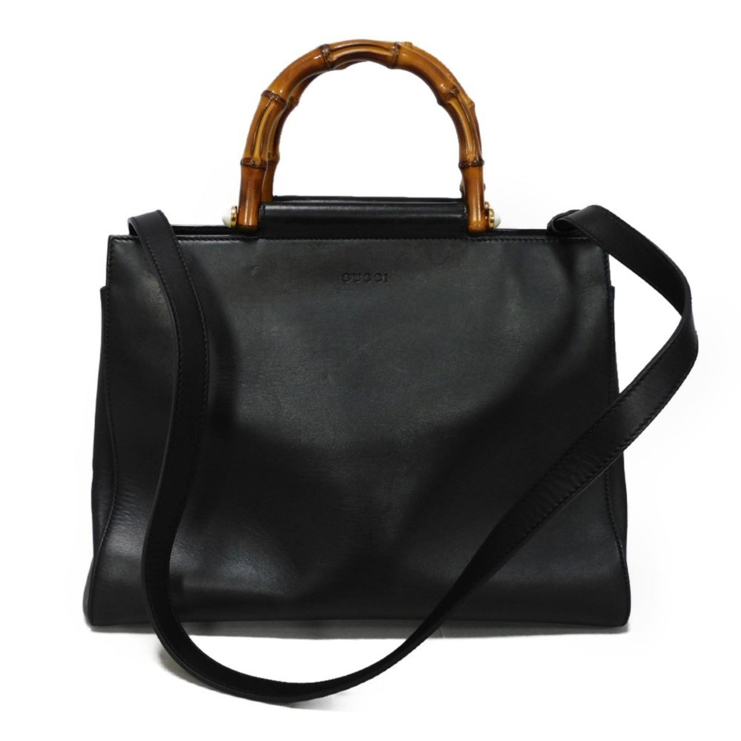 Gucci Black Leather Handbag Shoulder Bag