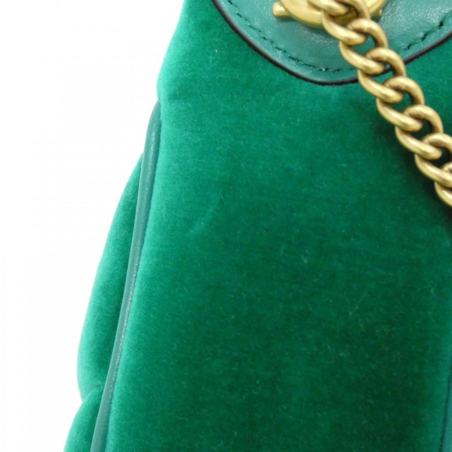 Gucci Green Velvet Shoulder Bag ( )