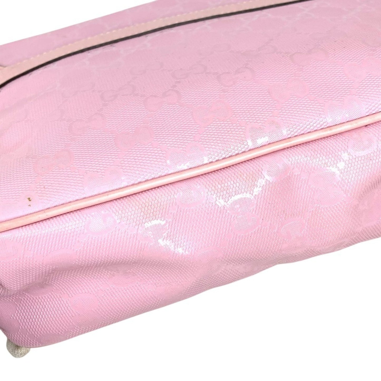 Gucci Gg Imprimé Pink Gg Imprimé Leather Messenger Bag Shoulder Bag ( )
