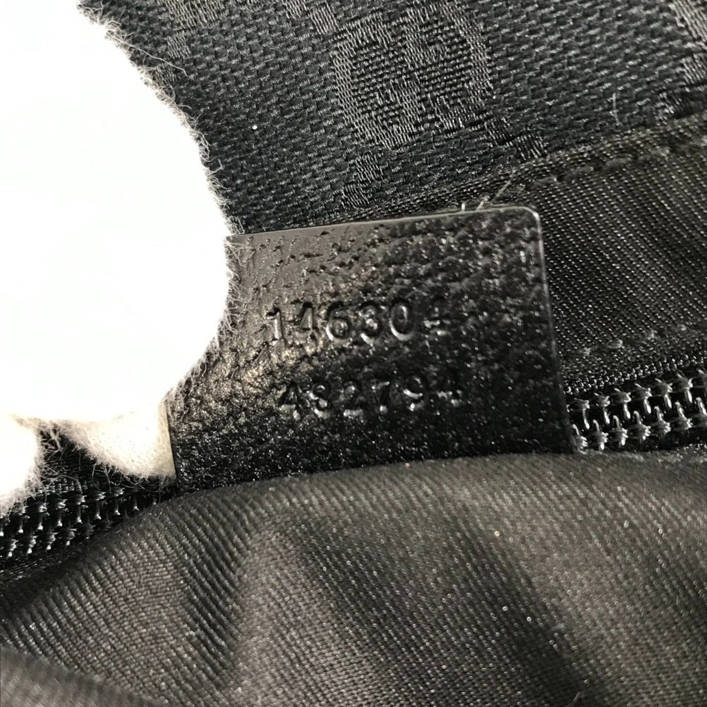 Gucci Black Gg Canvas Leather Fanny Pack ( )