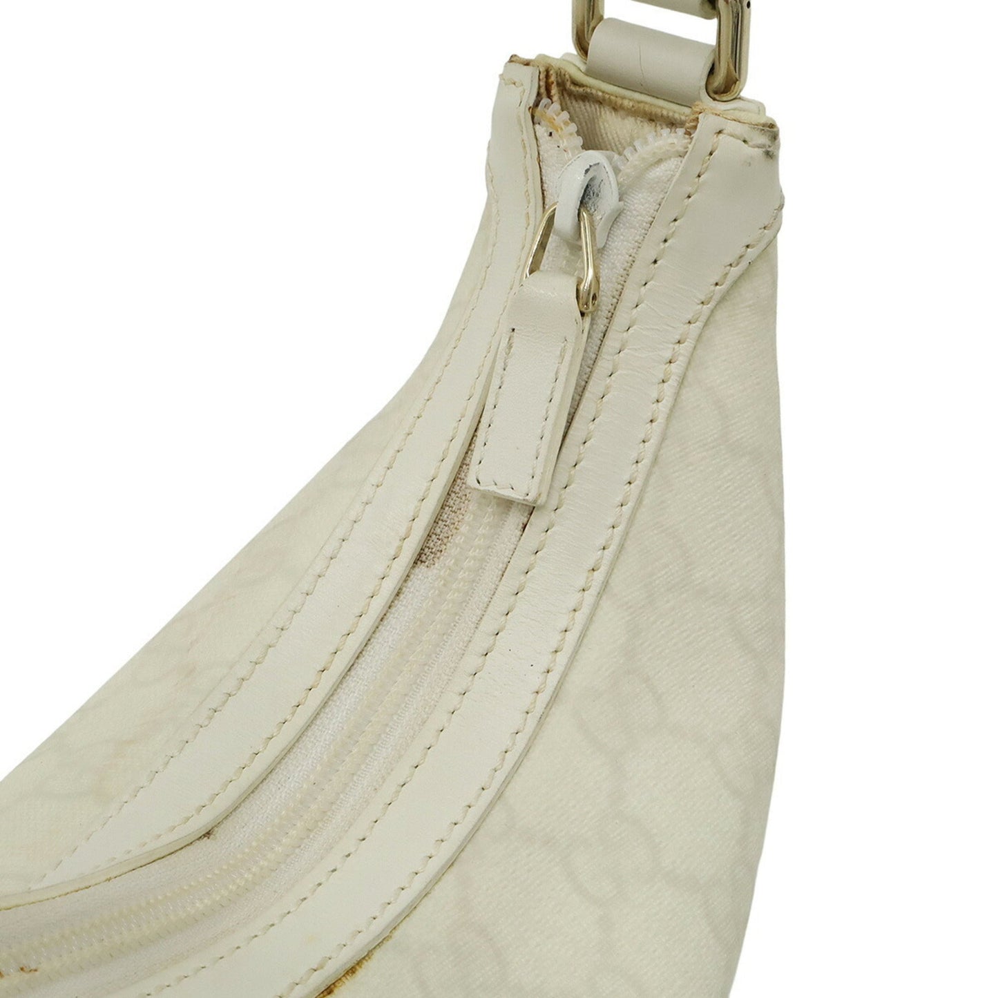 Gucci Navy White Pvc Leather Handbag Shoulder Bag ( )
