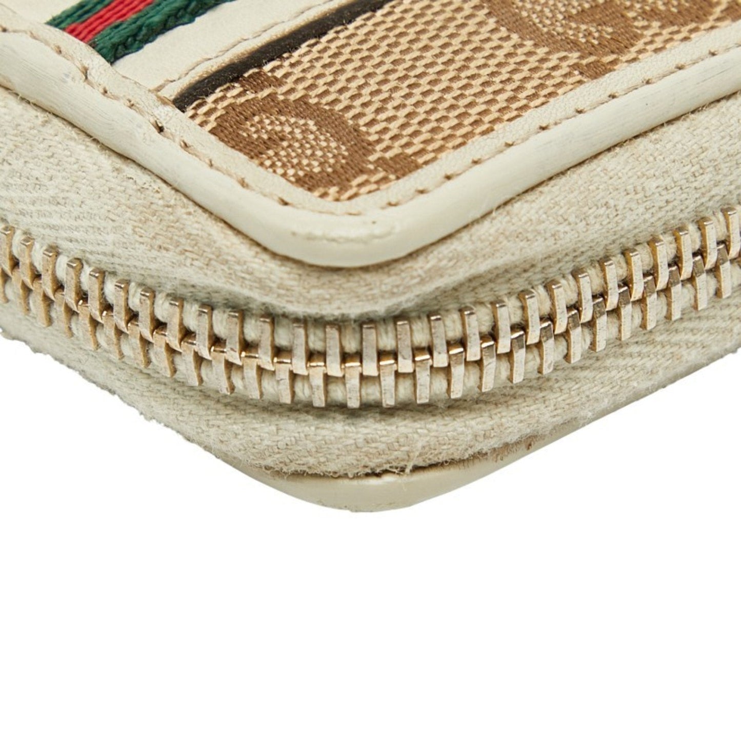 Gucci Beige Multi-Color Canvas Leather Long Wallet (Bi-Fold) ( )